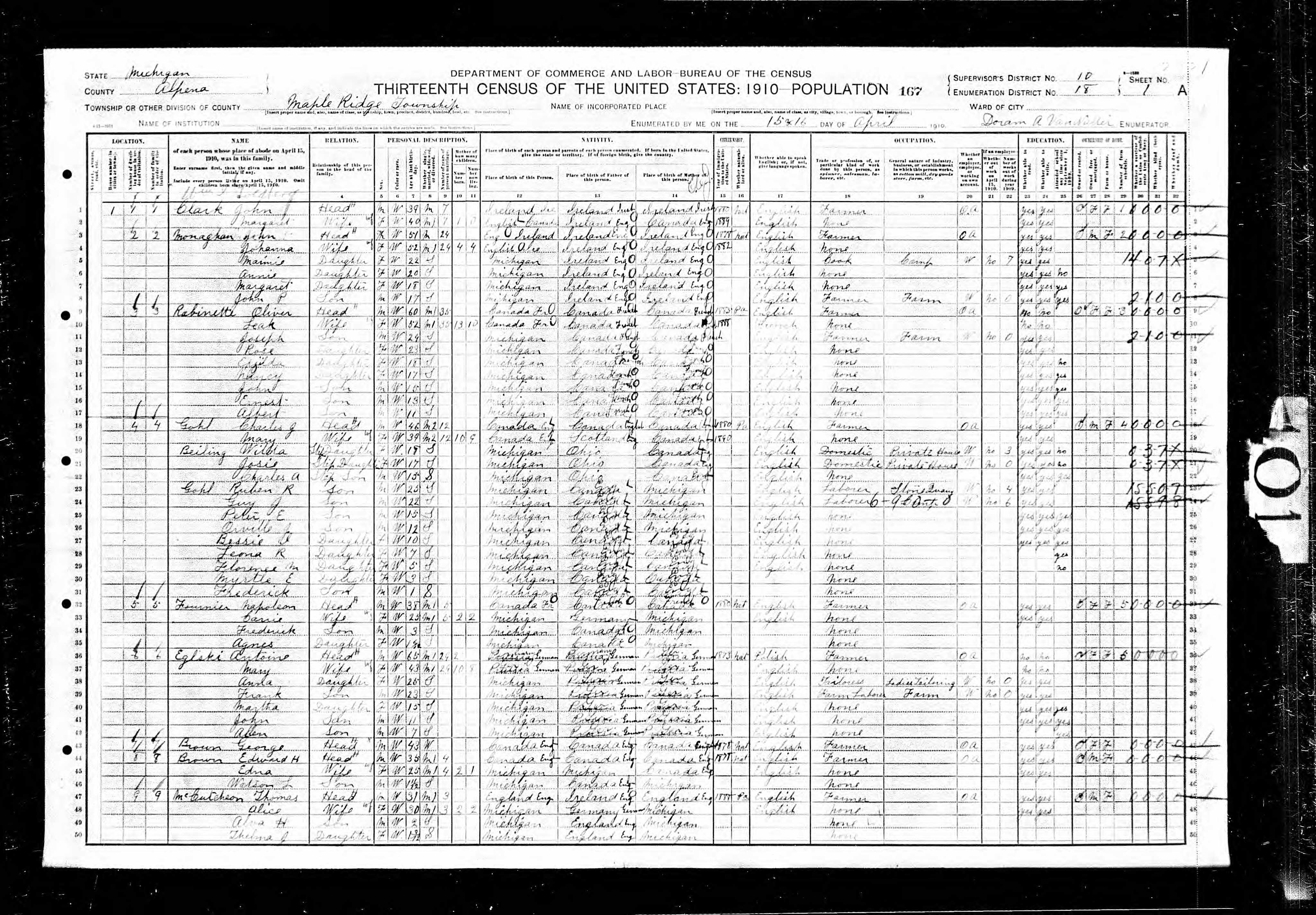 Recensement fédéral américain 1910