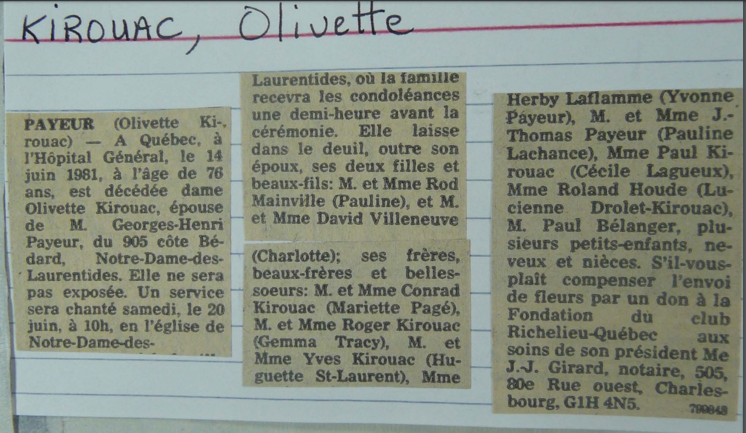 Nécrologie Nécrologie