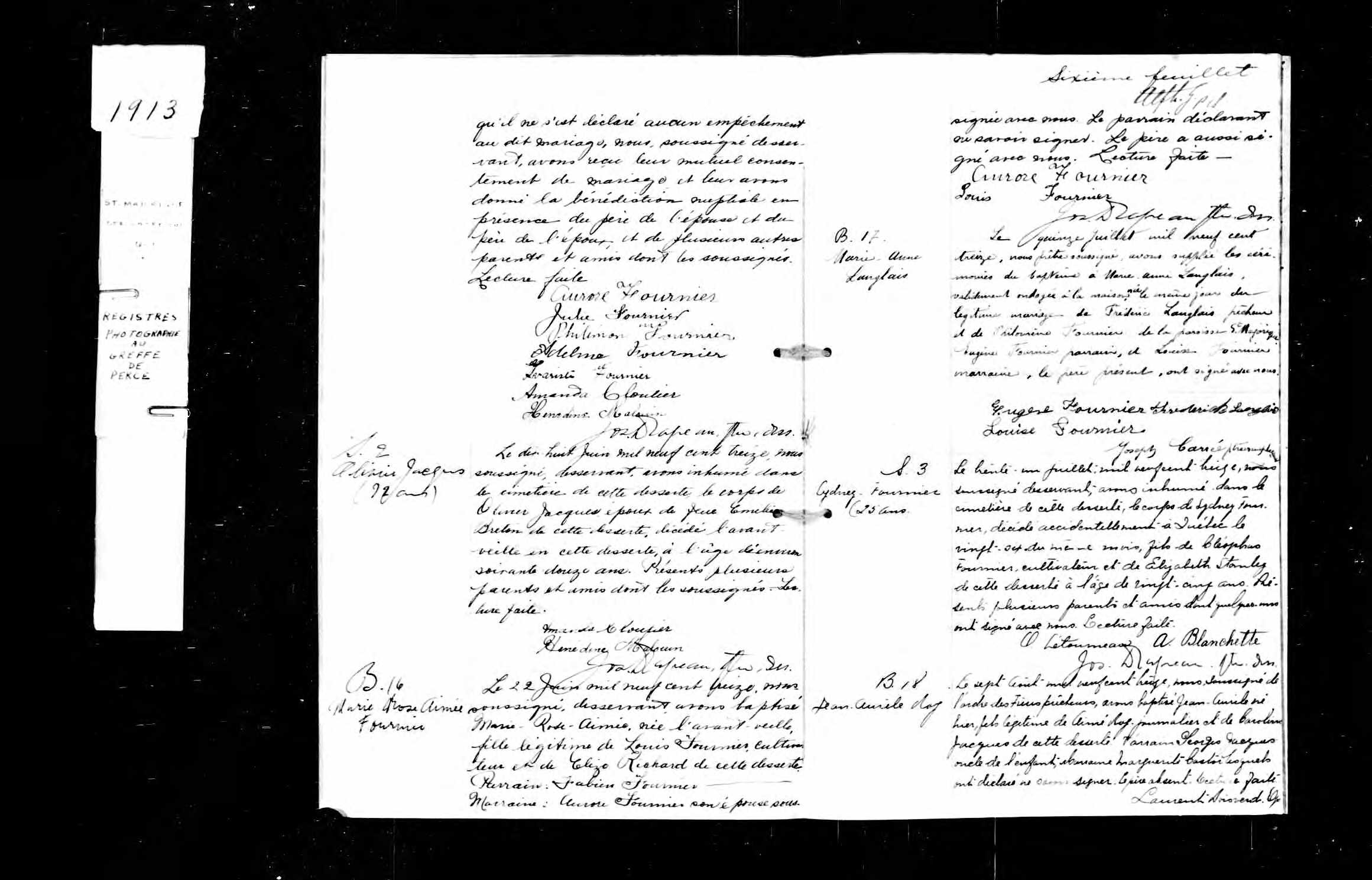 Acte de sépulture