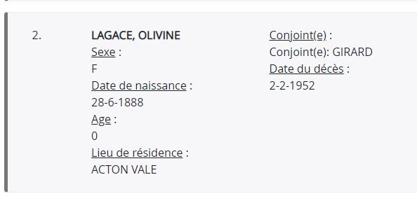 Mention du décès