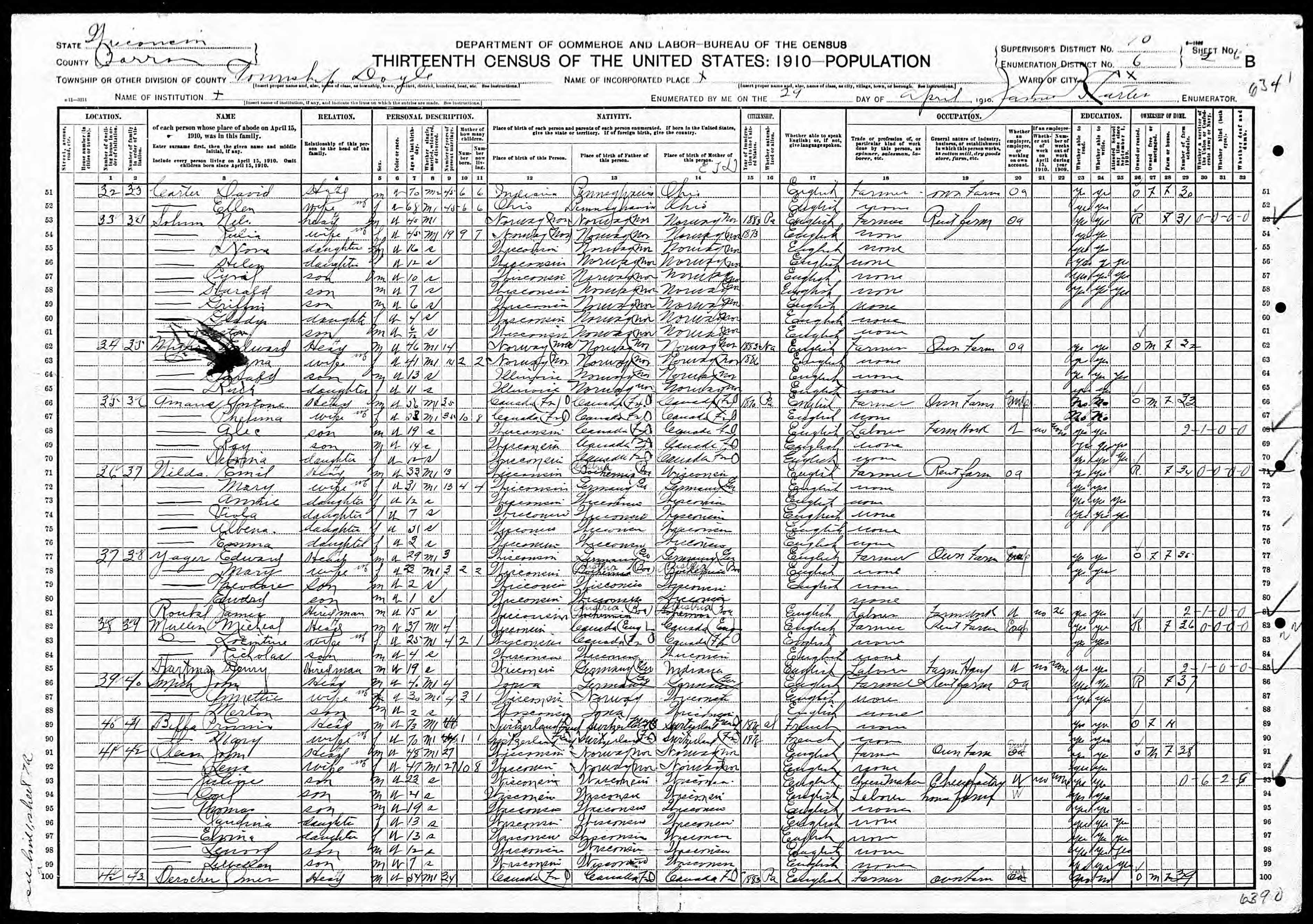 Recensement fédéral américain 1910