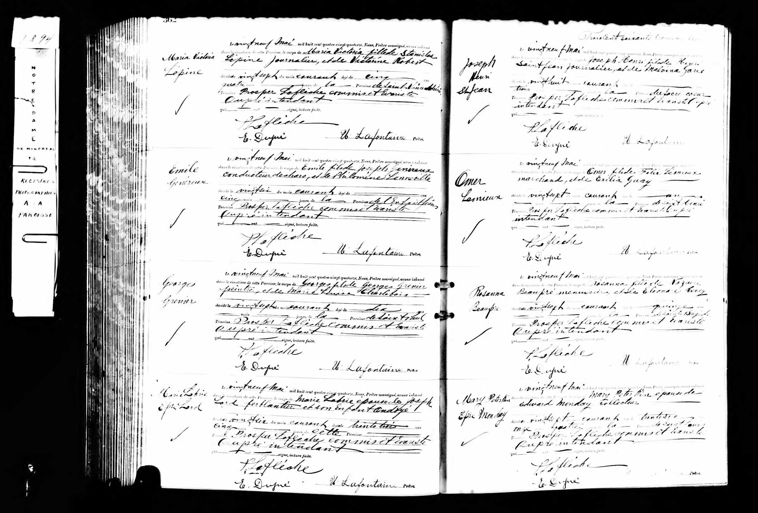 Acte de sépulture