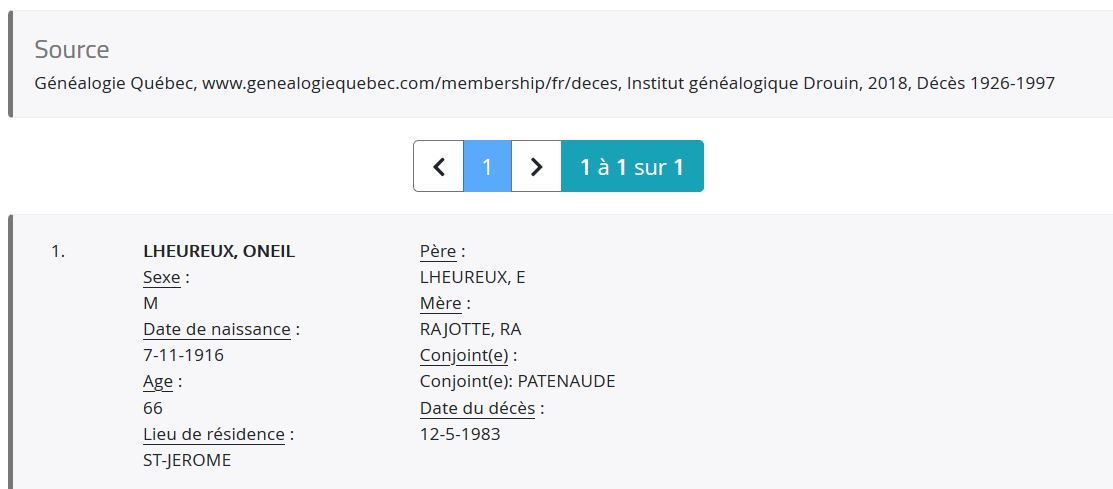 Mention du décès
