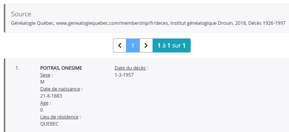 Mention du décès