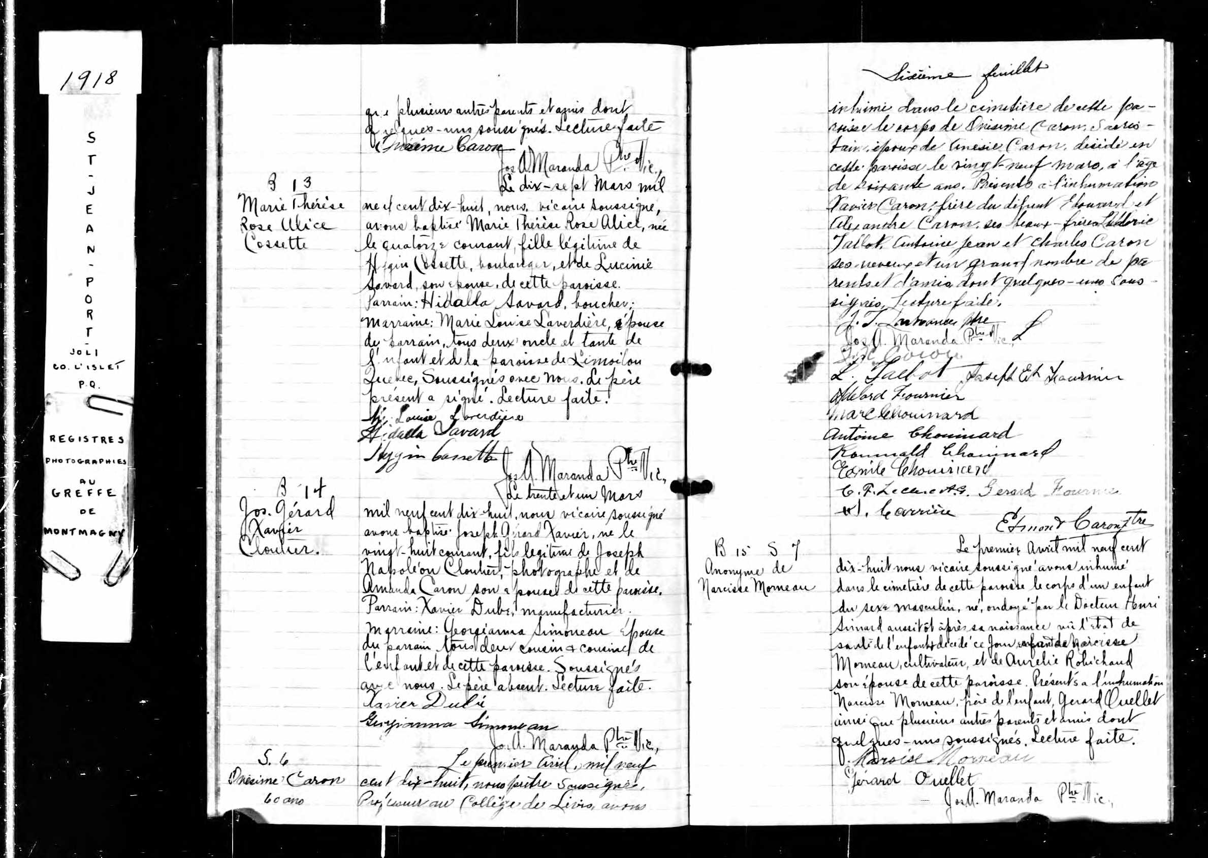Acte de sépulture