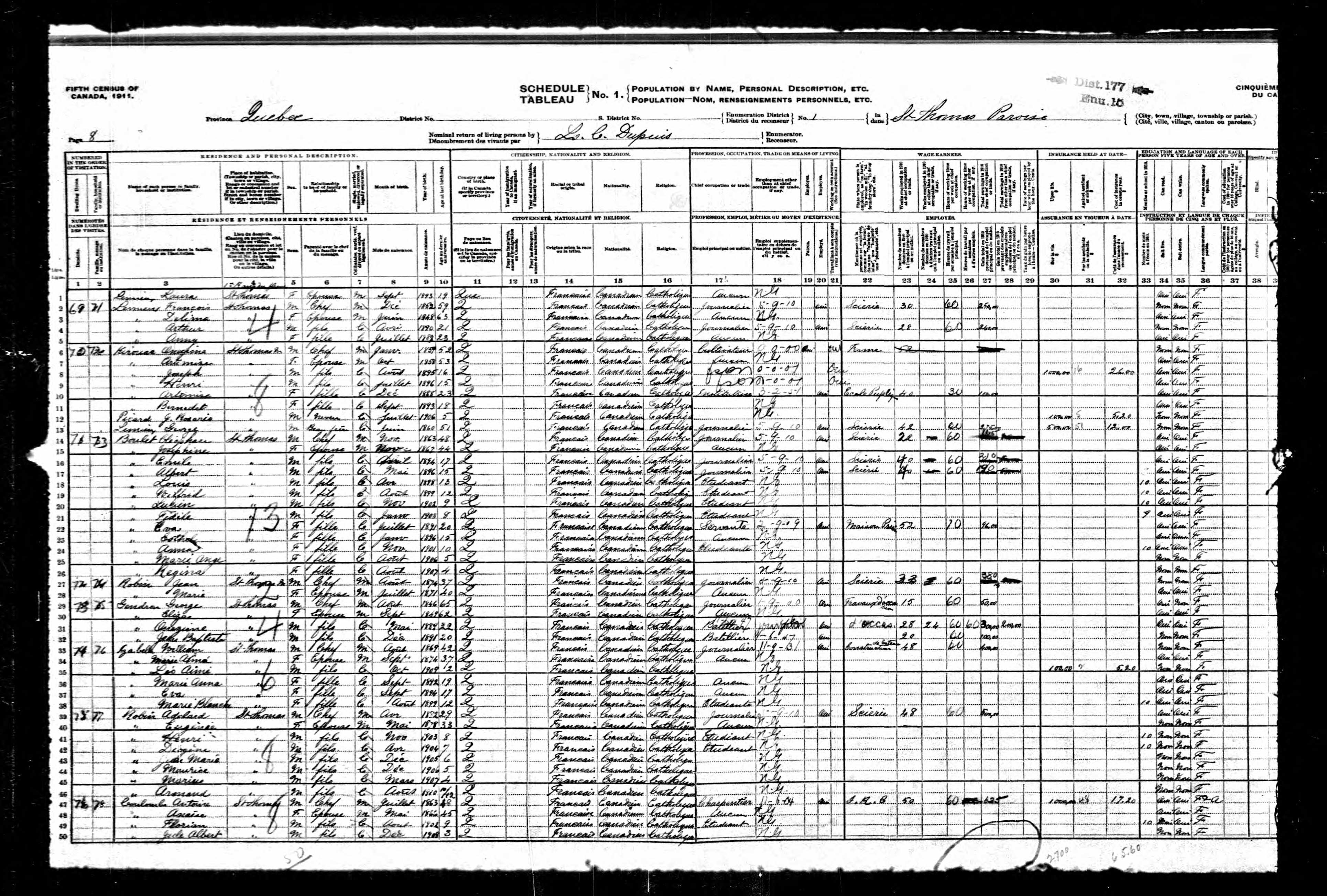 Recensement canadien 1911