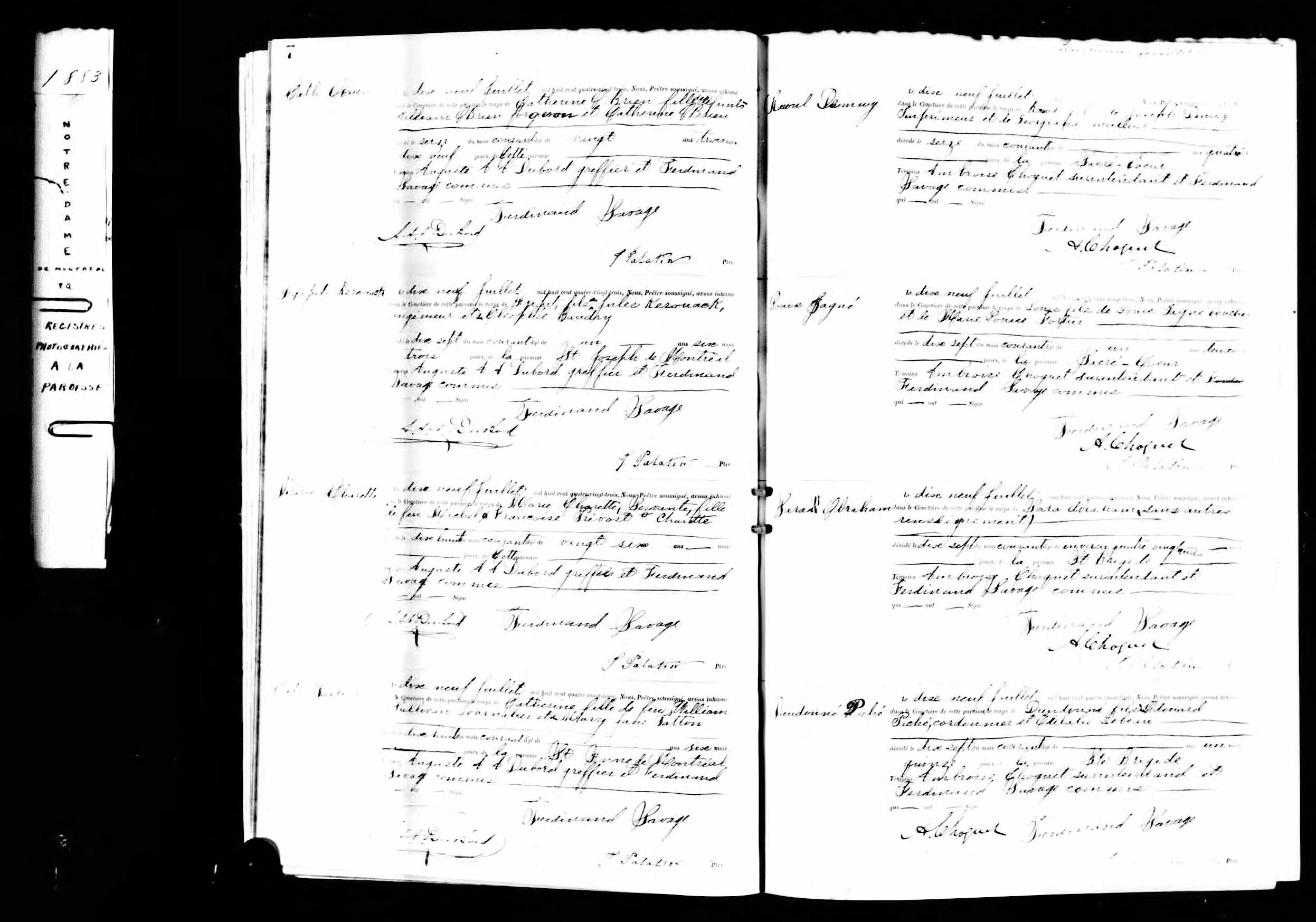 Acte de sépulture
