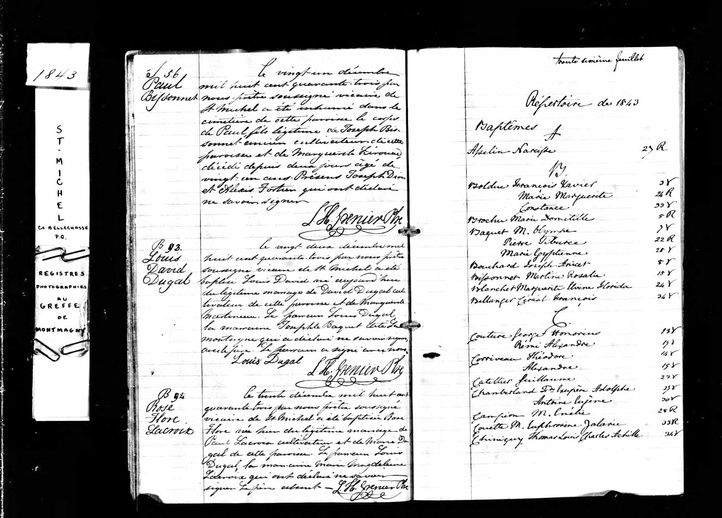 Acte de sépulture