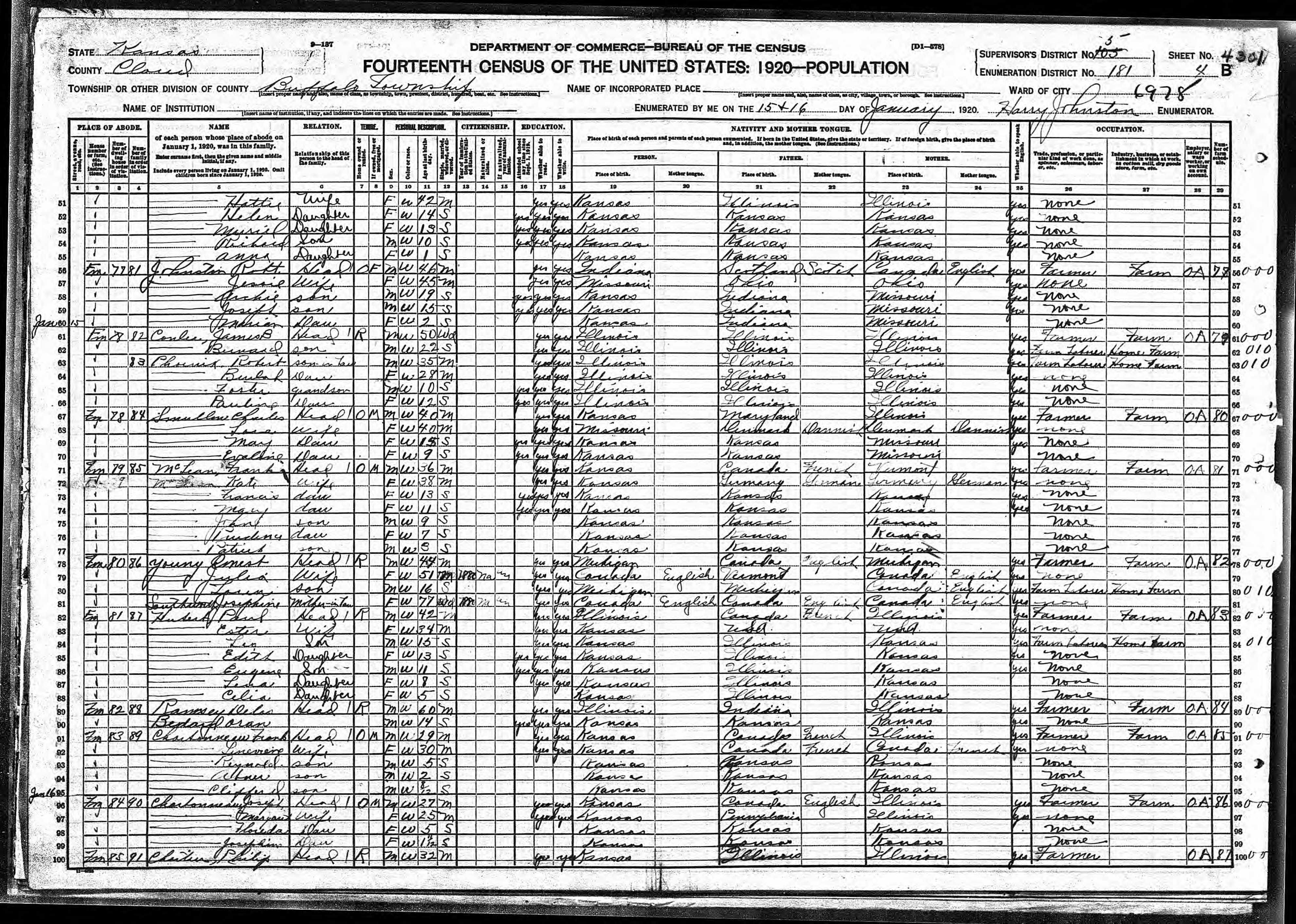Recensement fédéral américain 1920