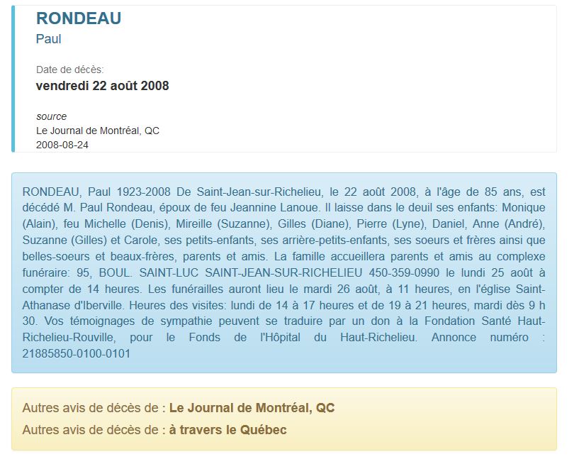 Nécrologie