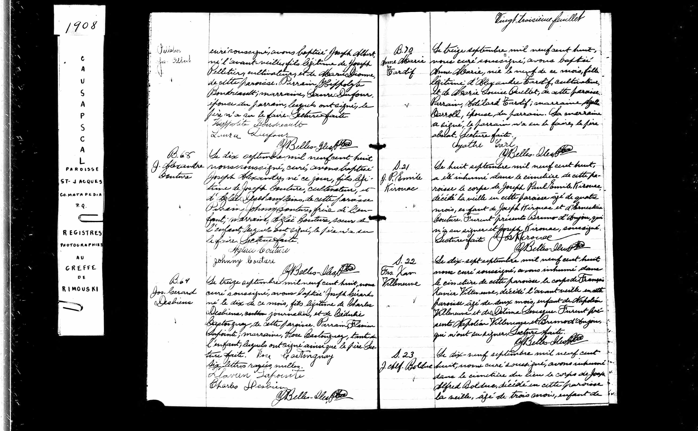 Acte de sépulture