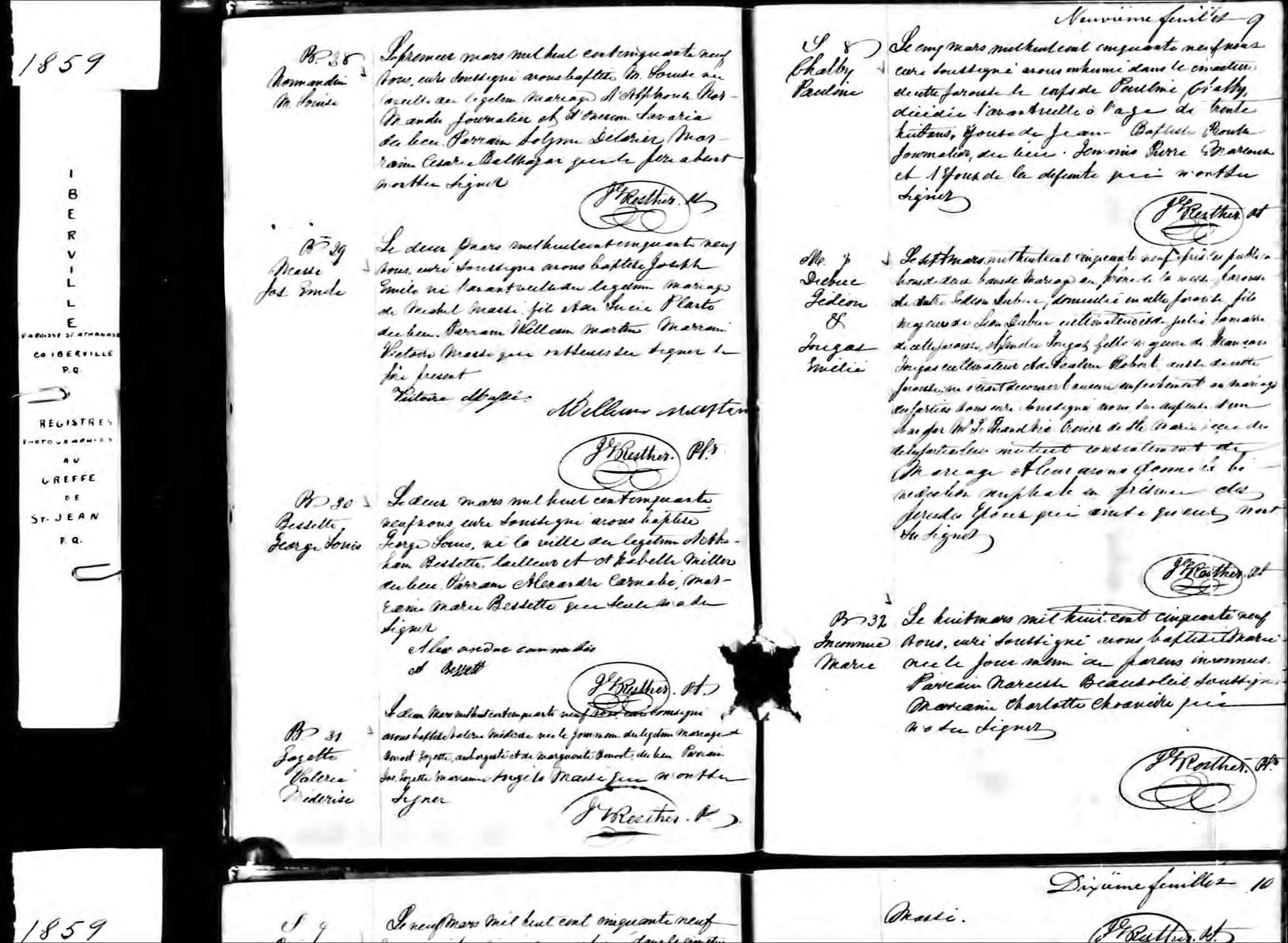 Acte de sépulture