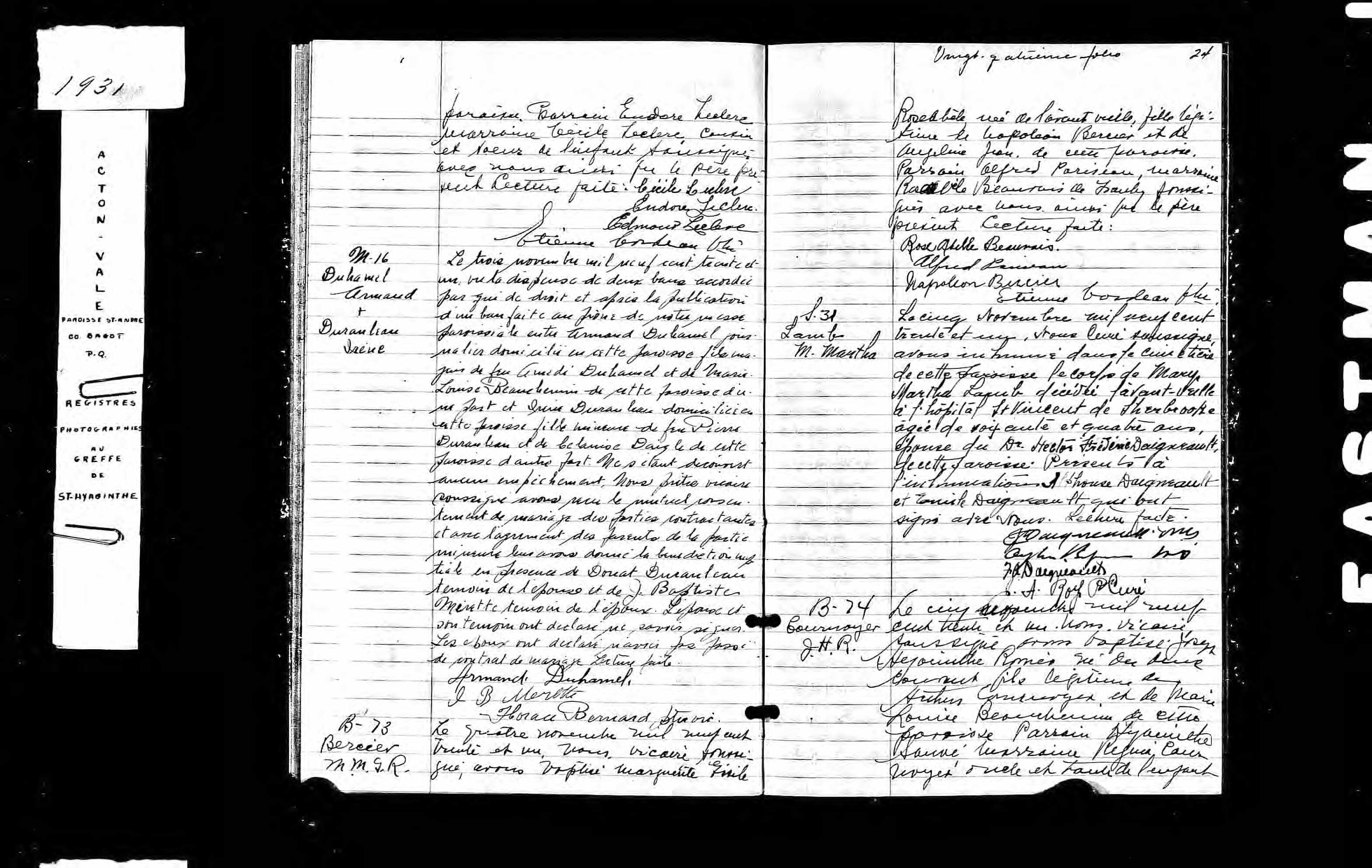 Acte de baptême