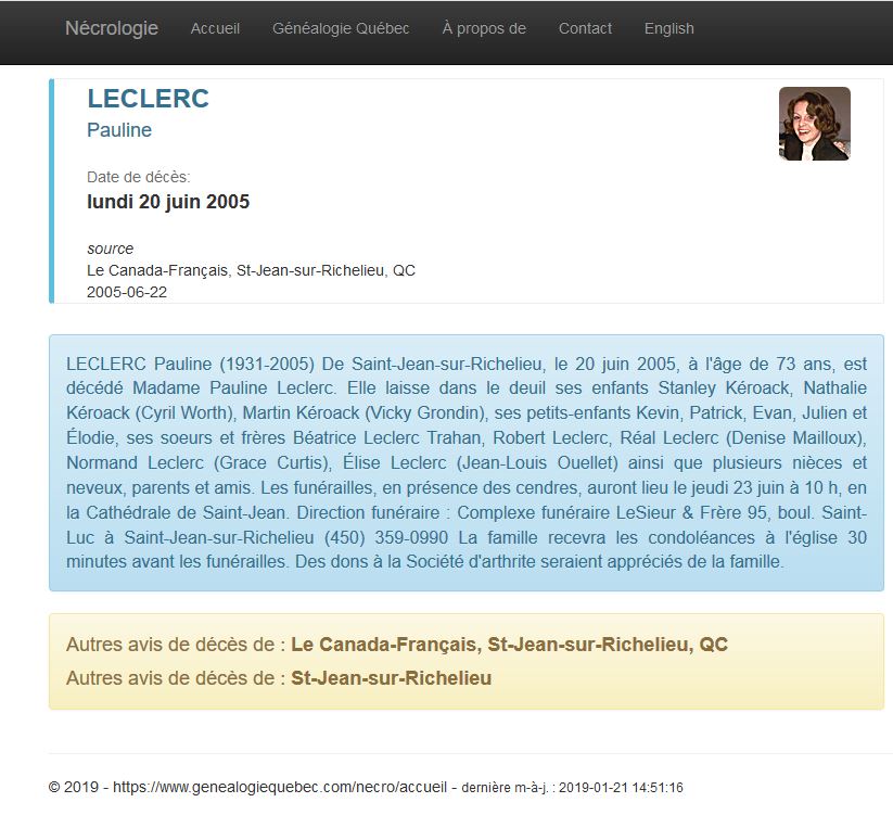Nécrologie