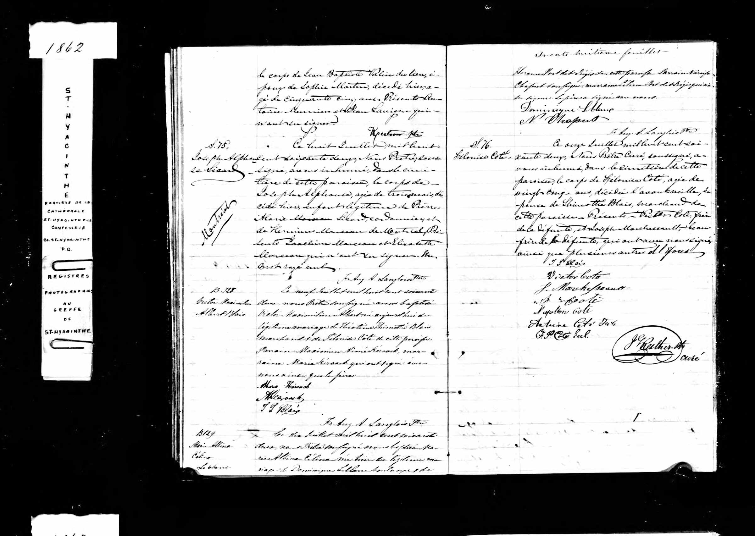 Acte de sépulture