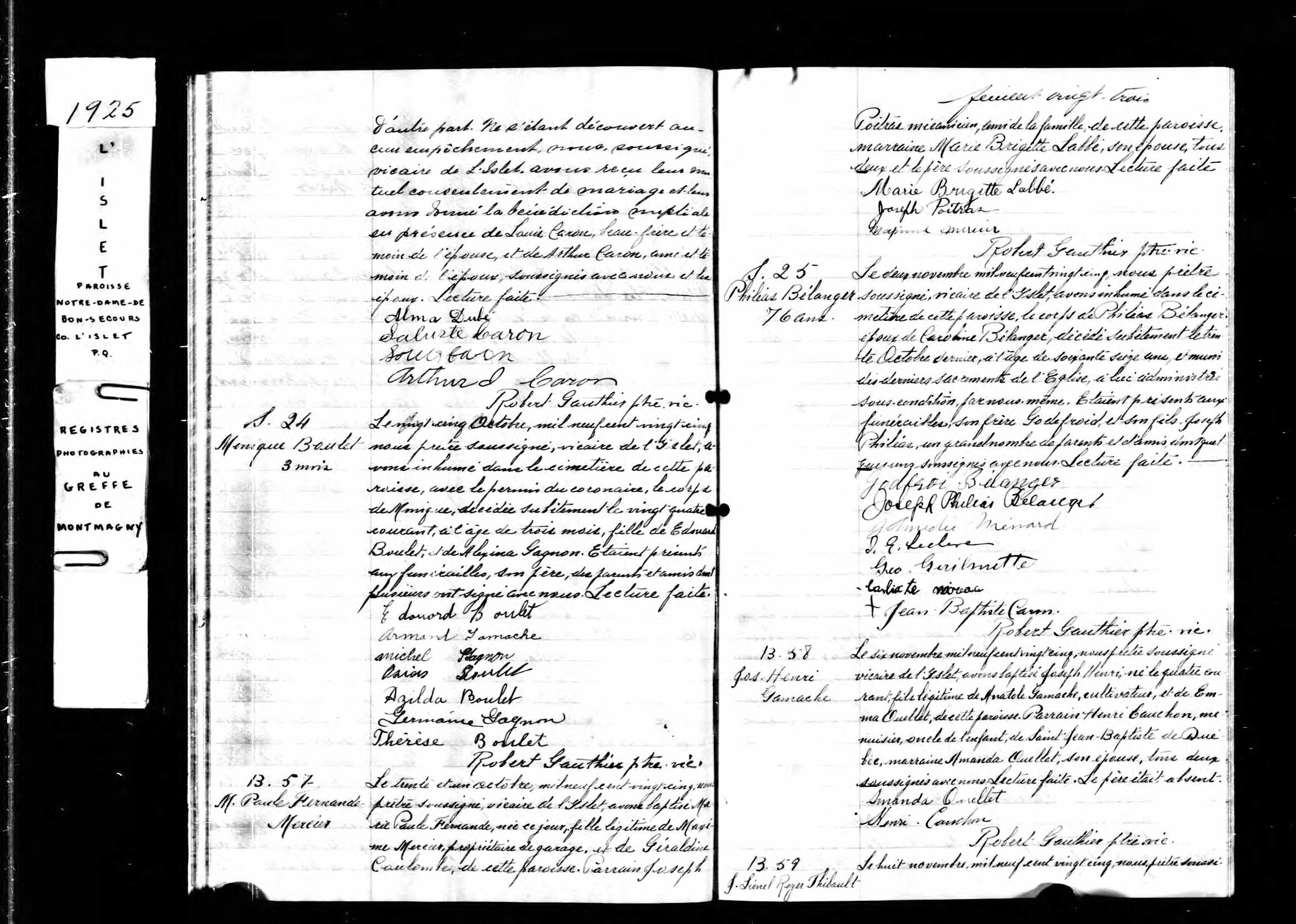 Acte de sépulture