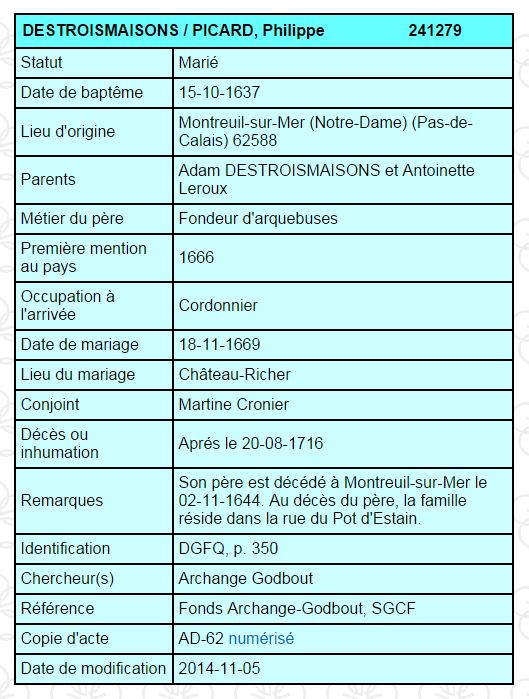 Données du Fichier Origine