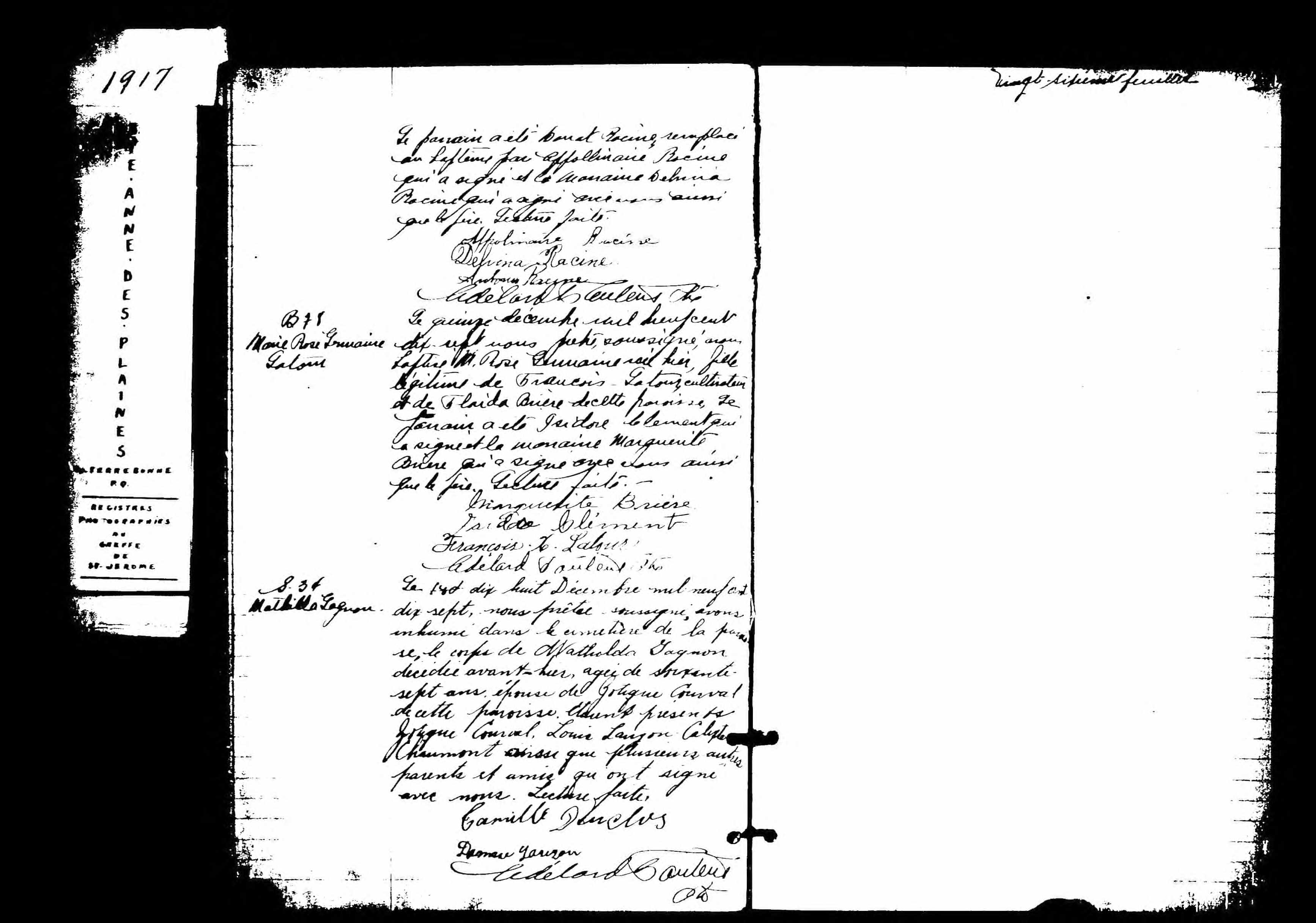 Acte de baptême Acte de baptême