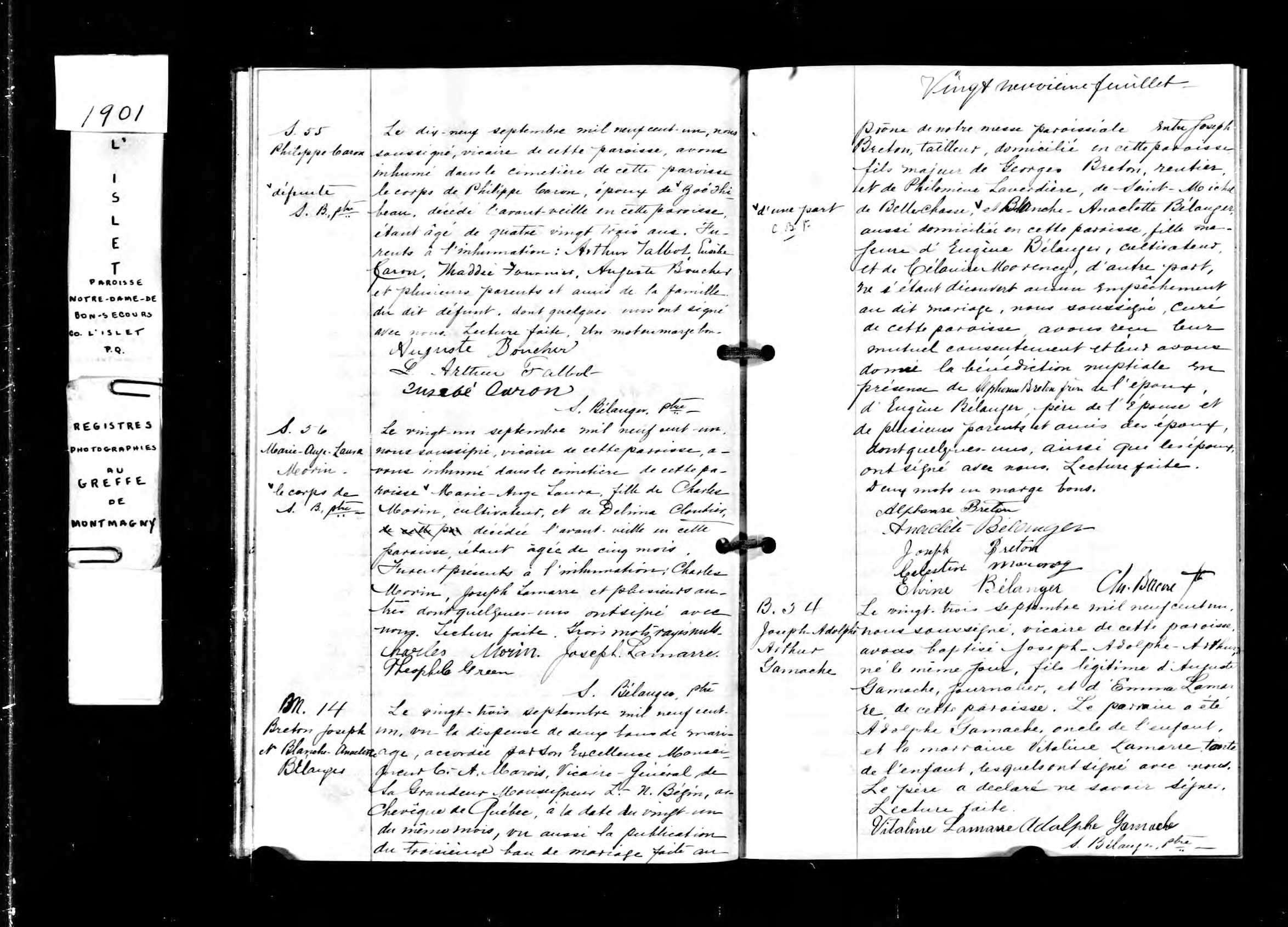 Acte de sépulture