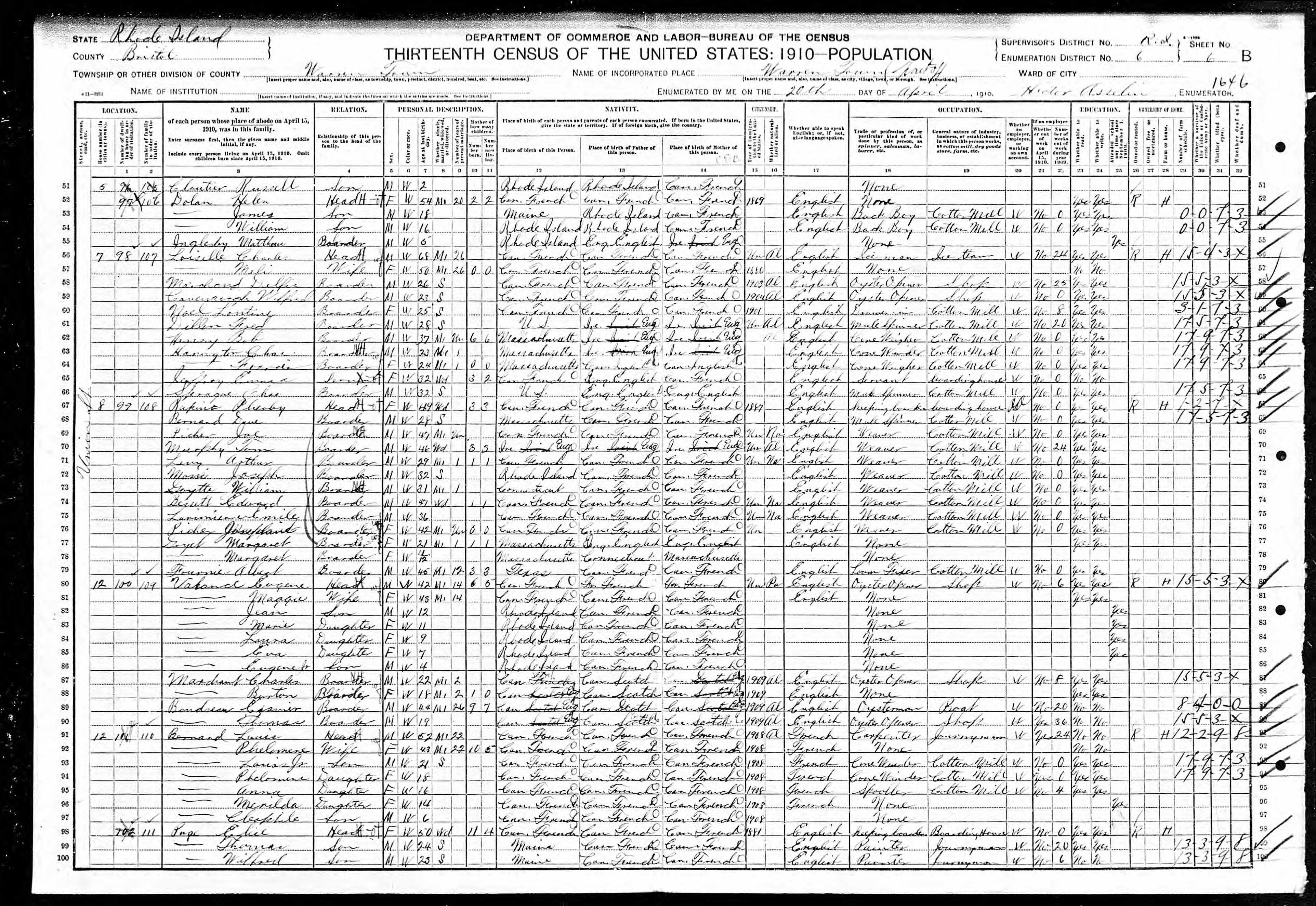 Recensement fédéral américain 1910