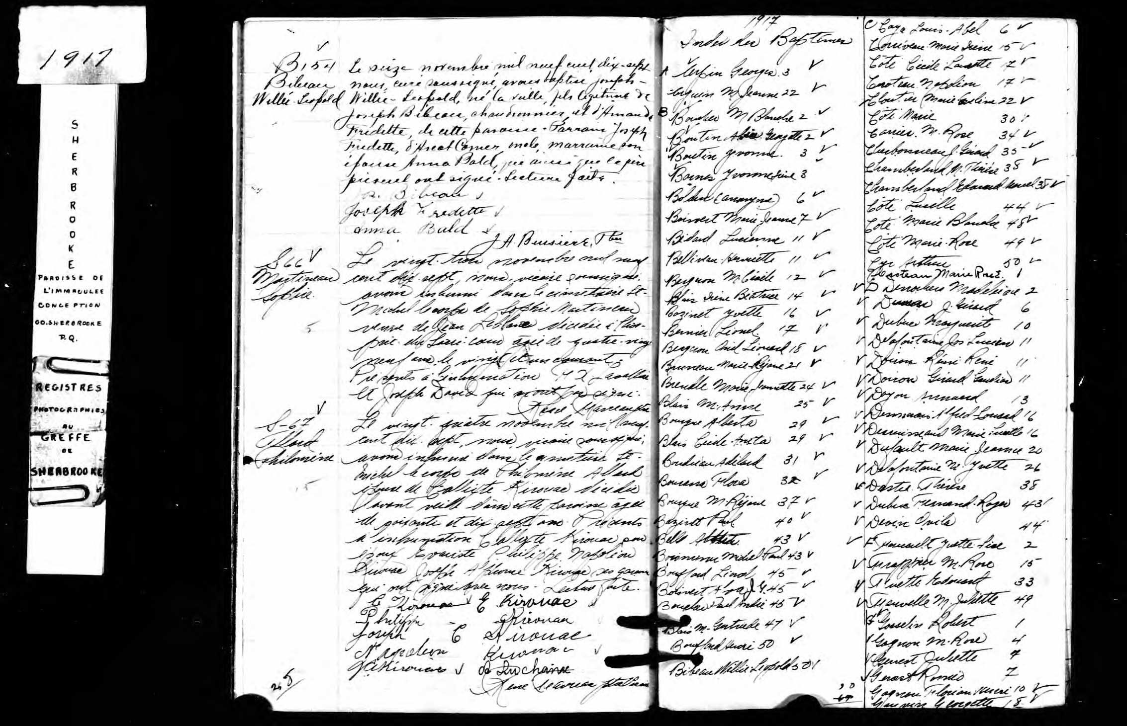 Acte de sépulture