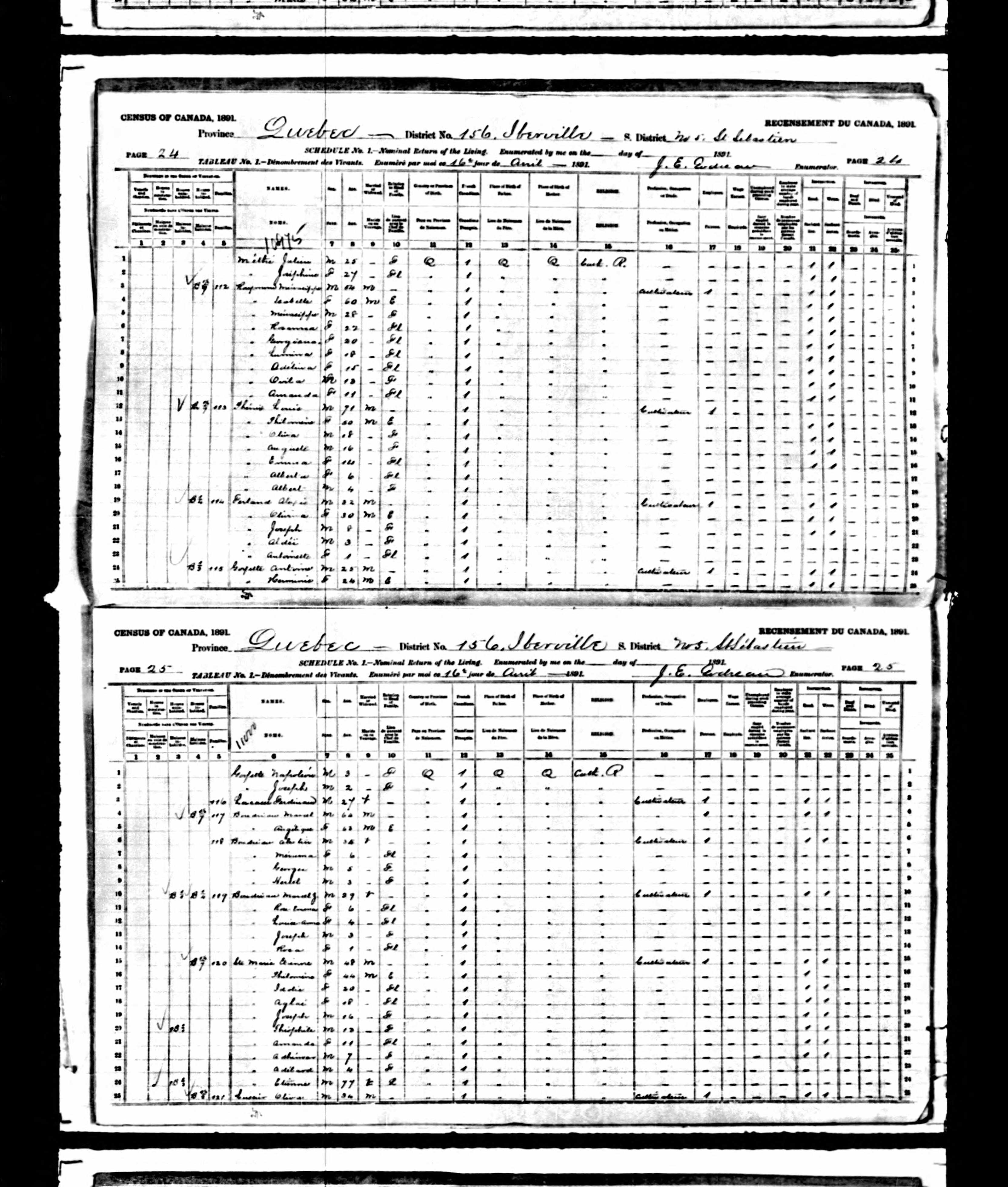 Recensement canadien 1891