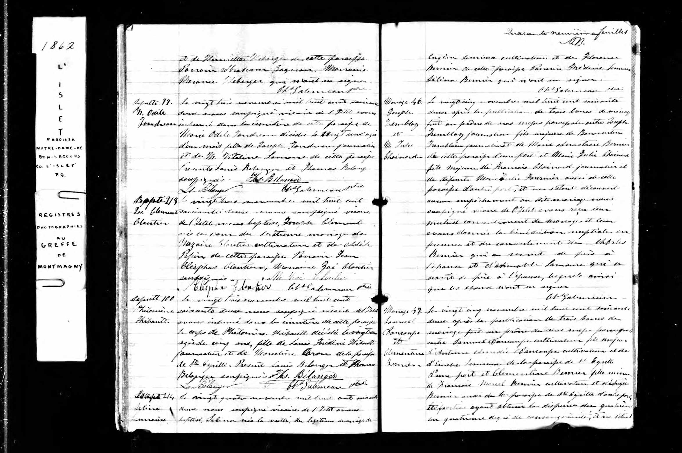 Acte de sépulture