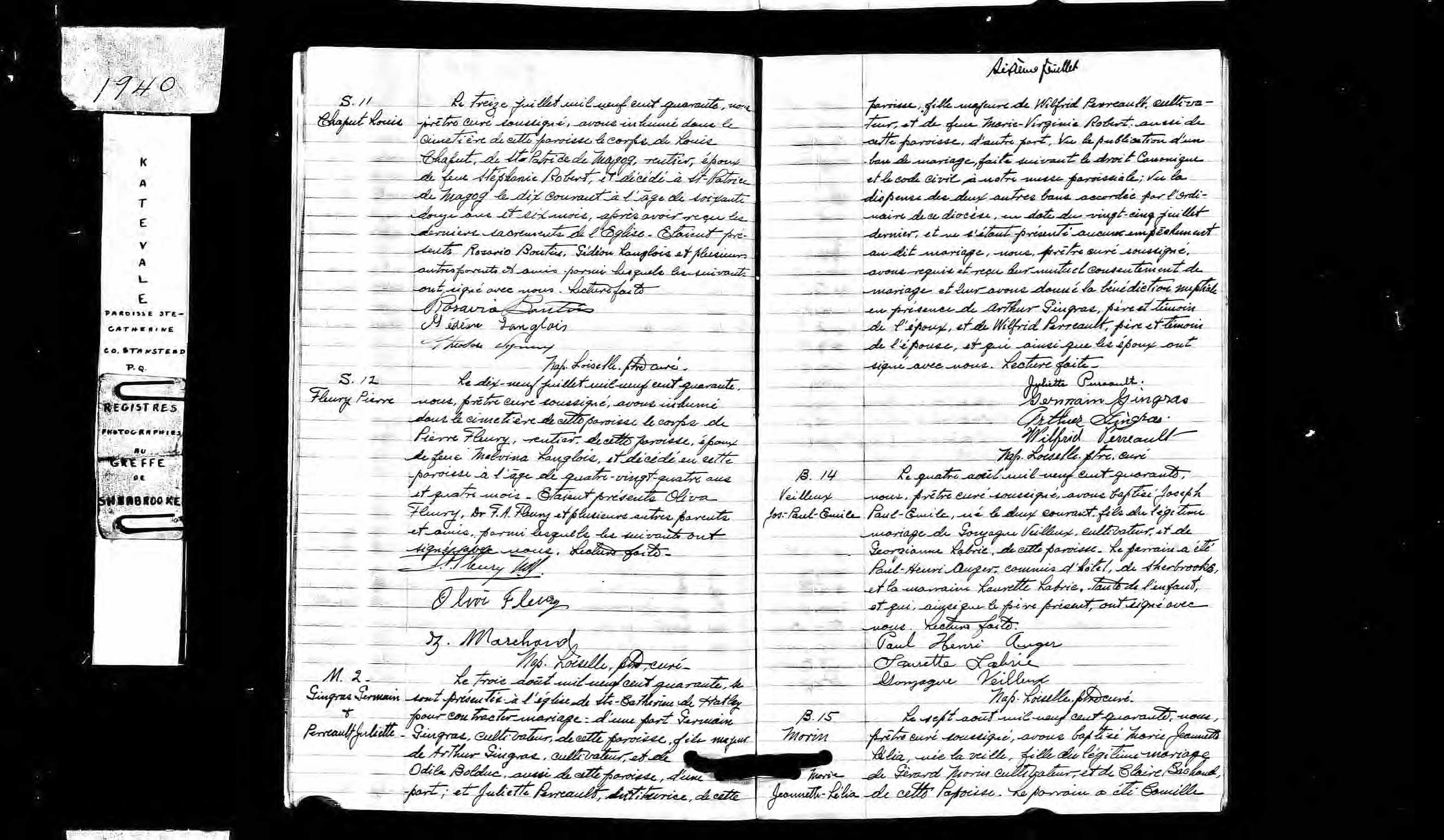 Acte de sépulture