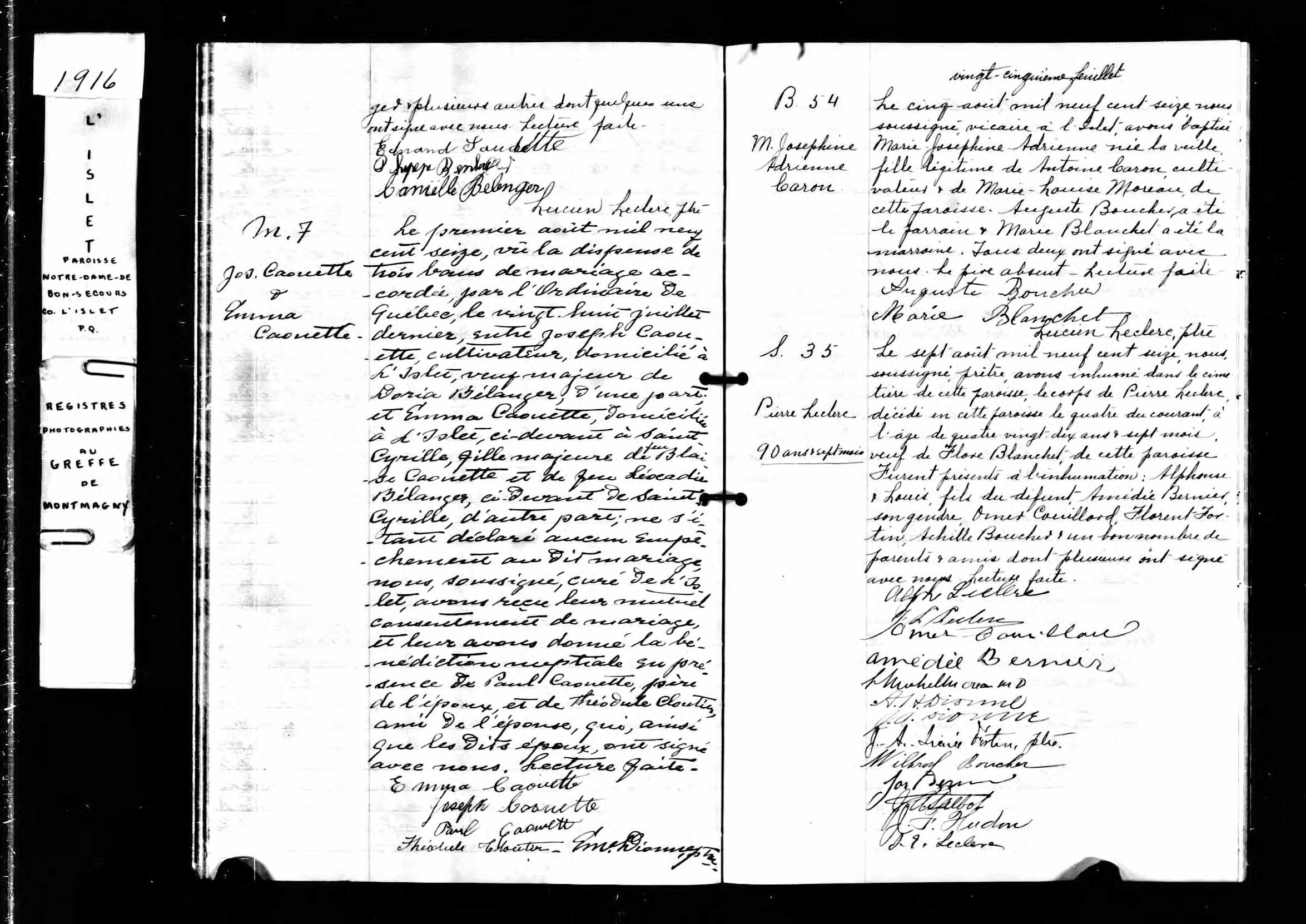 Acte de sépulture