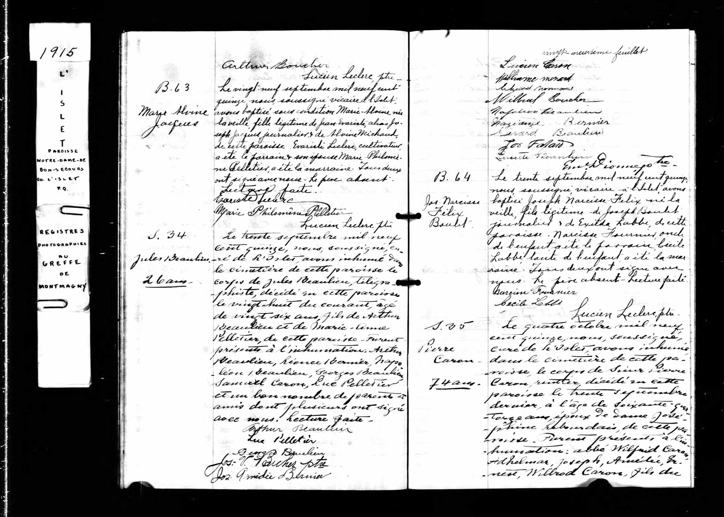  Acte de sépulture