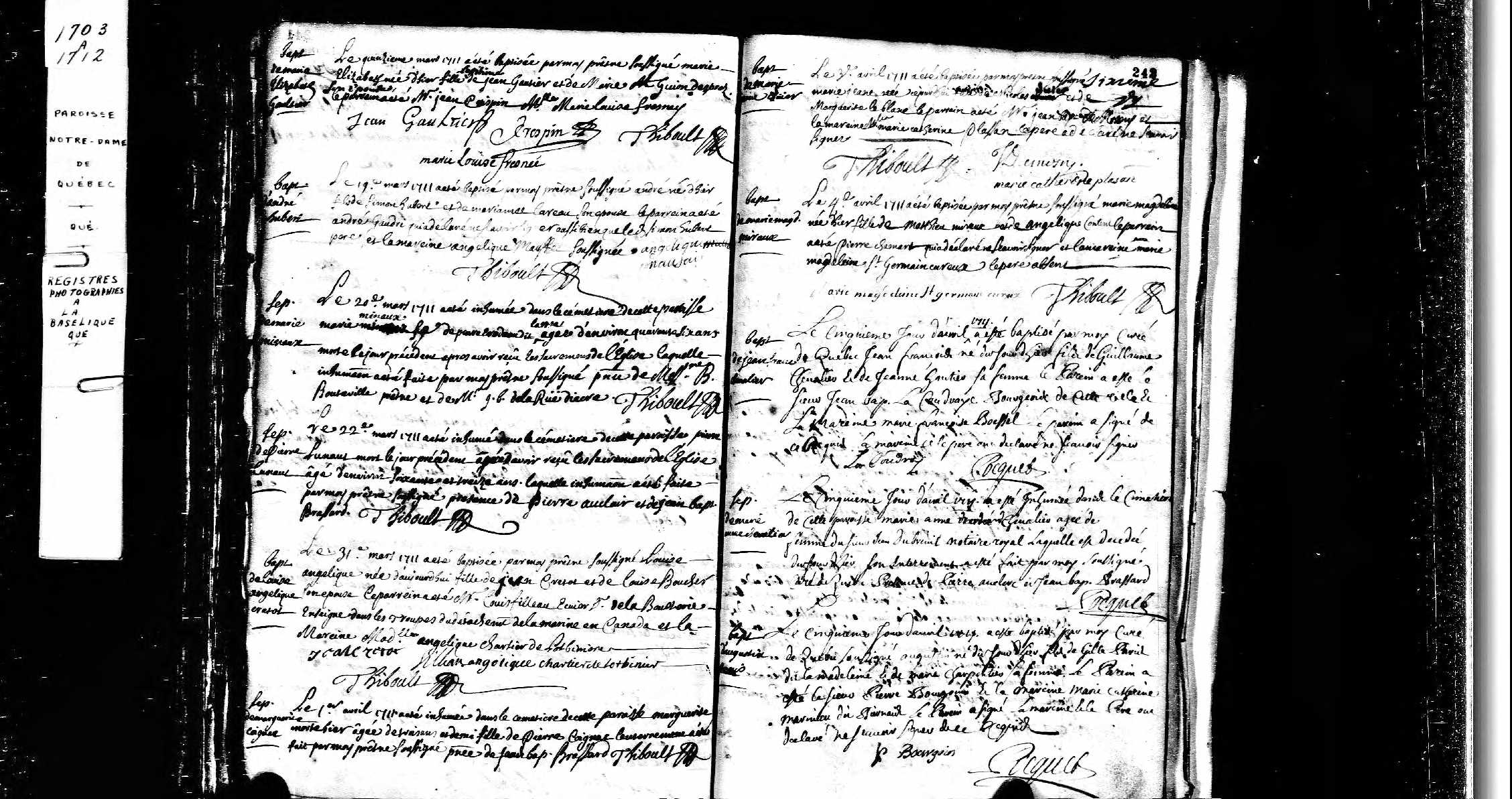 Acte de sépulture