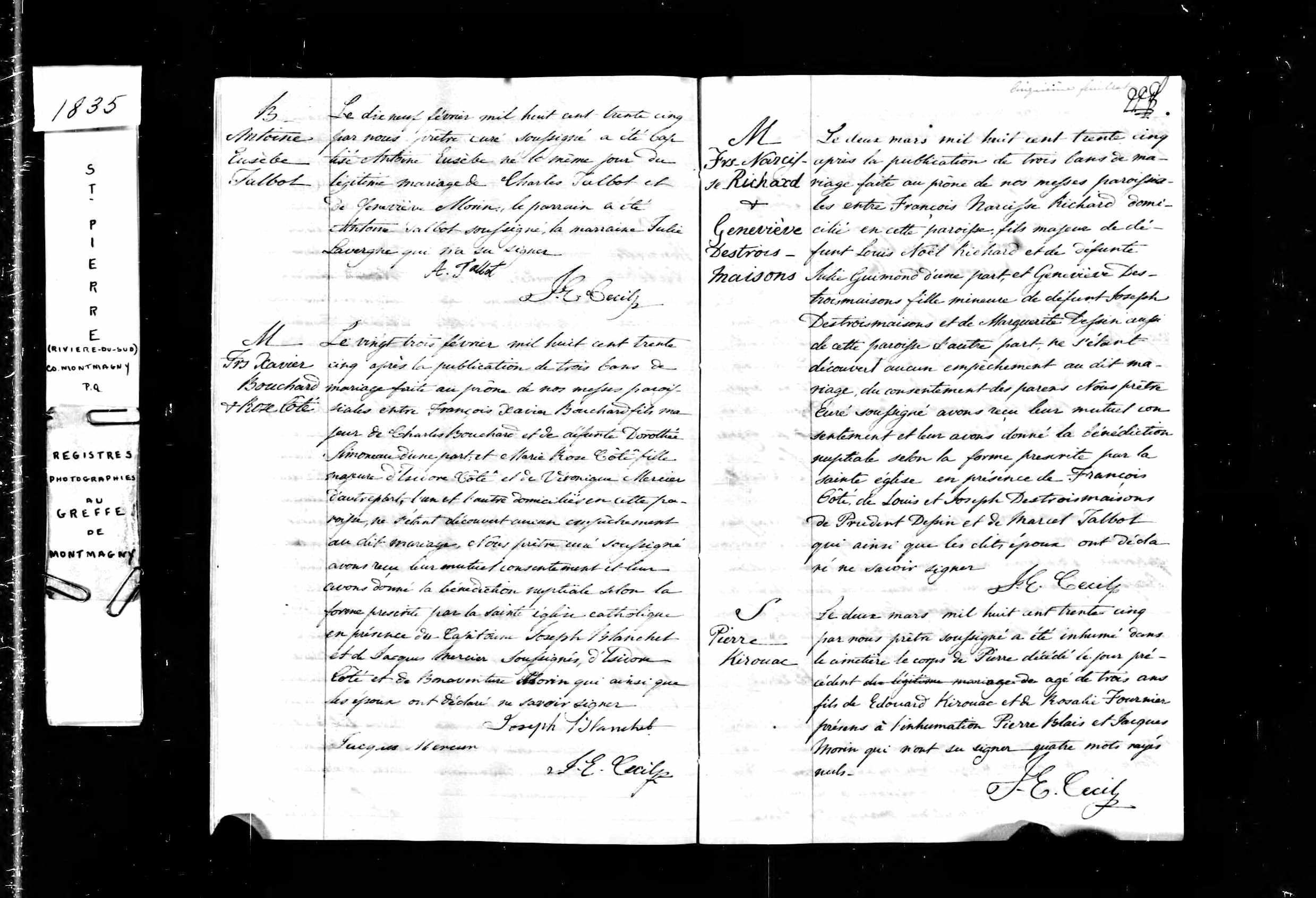 Acte de sépulture Acte de sépulture