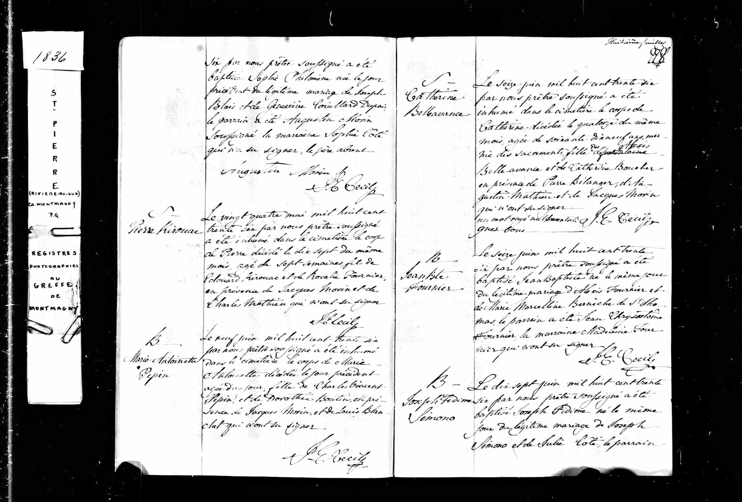 Acte de sépulture Acte de sépulture