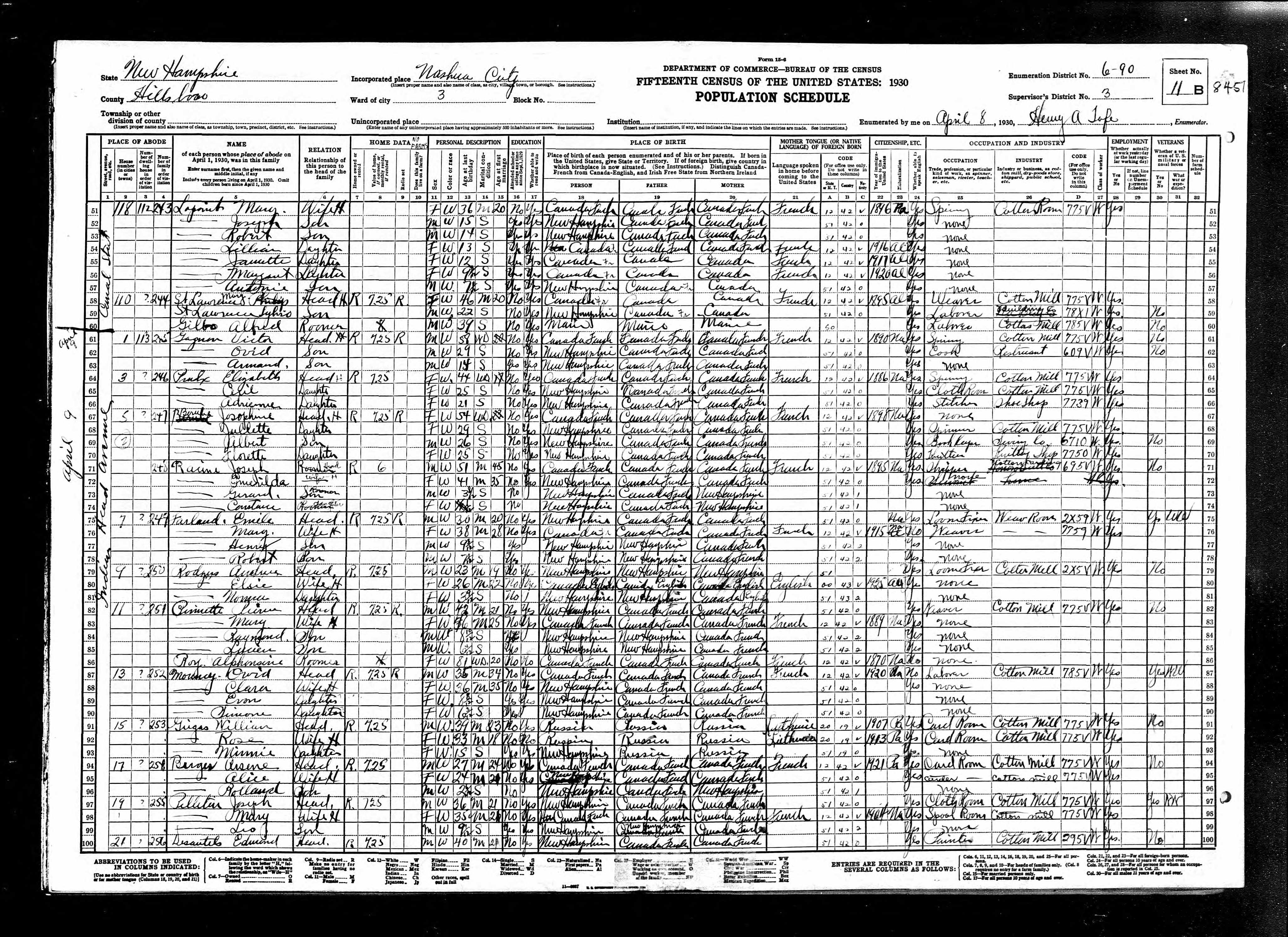 Recensement fédéral américain 1930