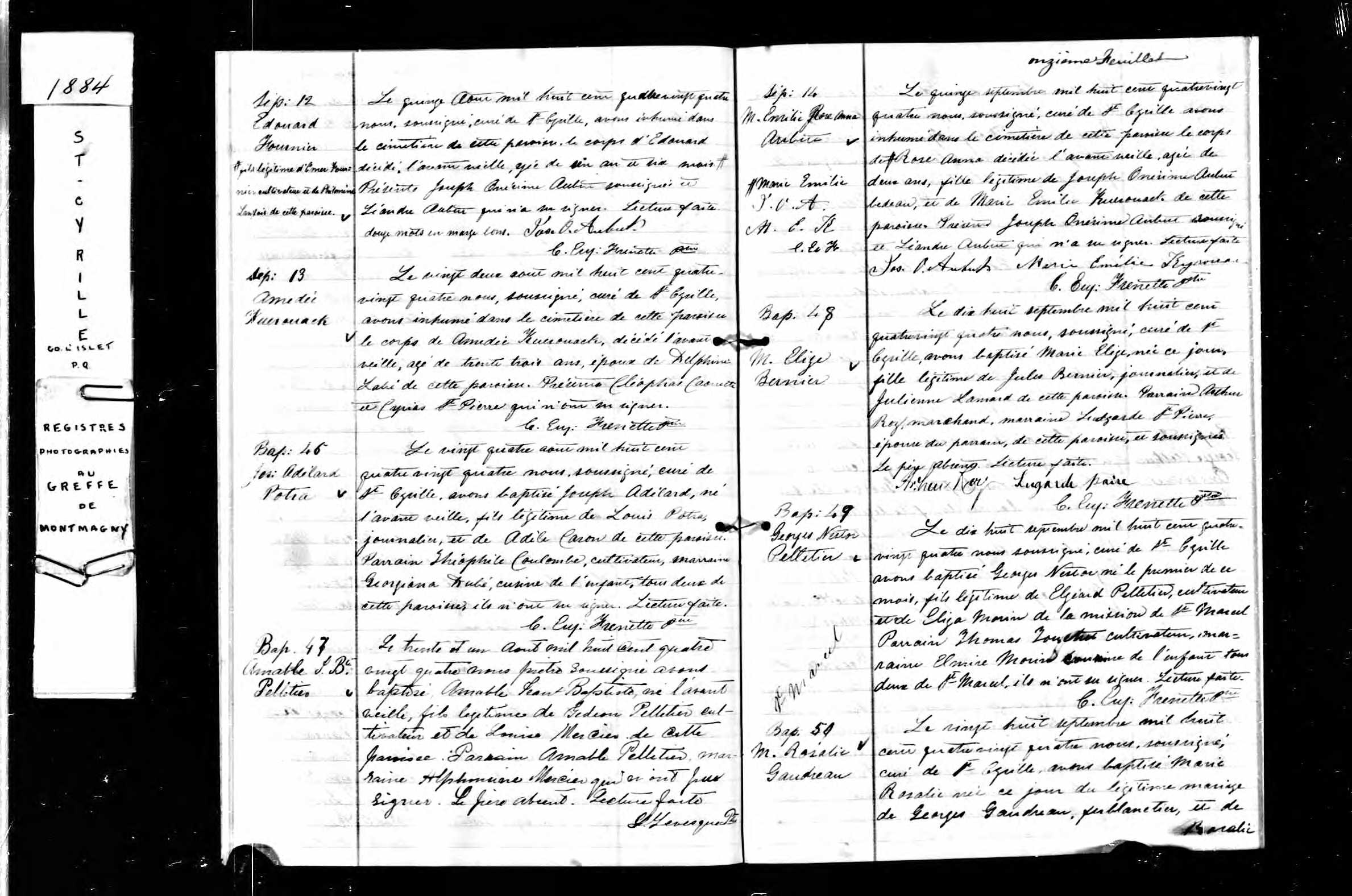 Acte de sépulture