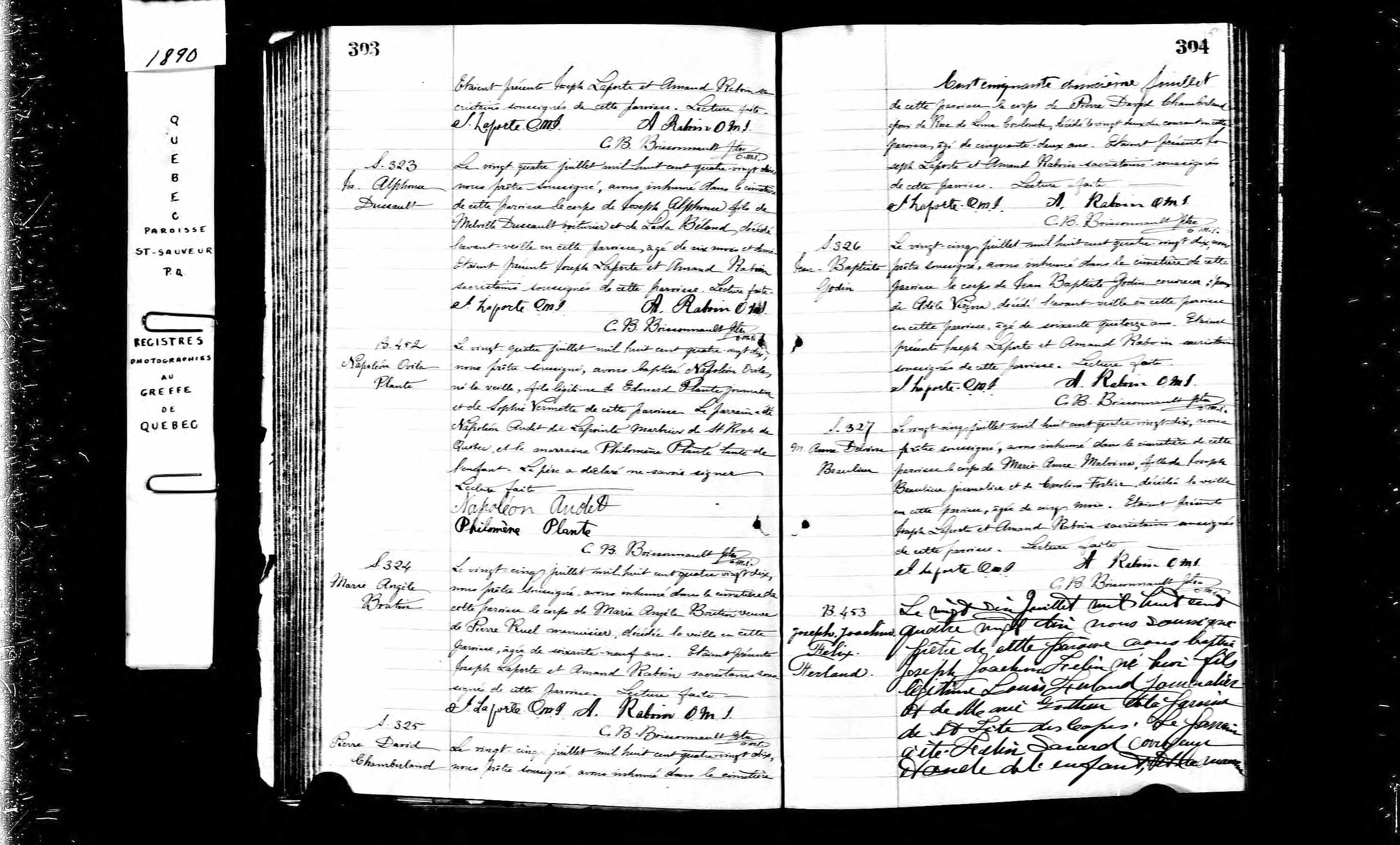 Acte de sépulture