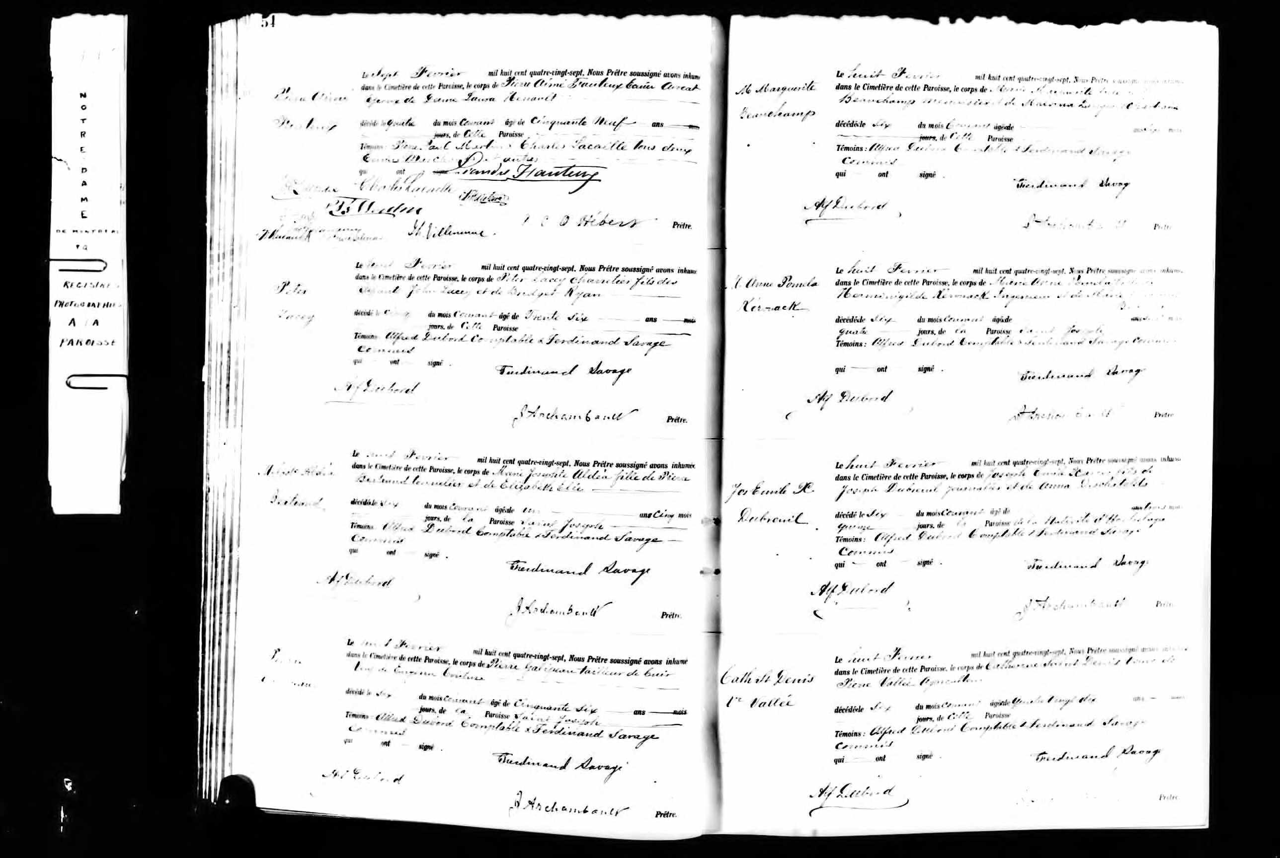 Acte de sépulture