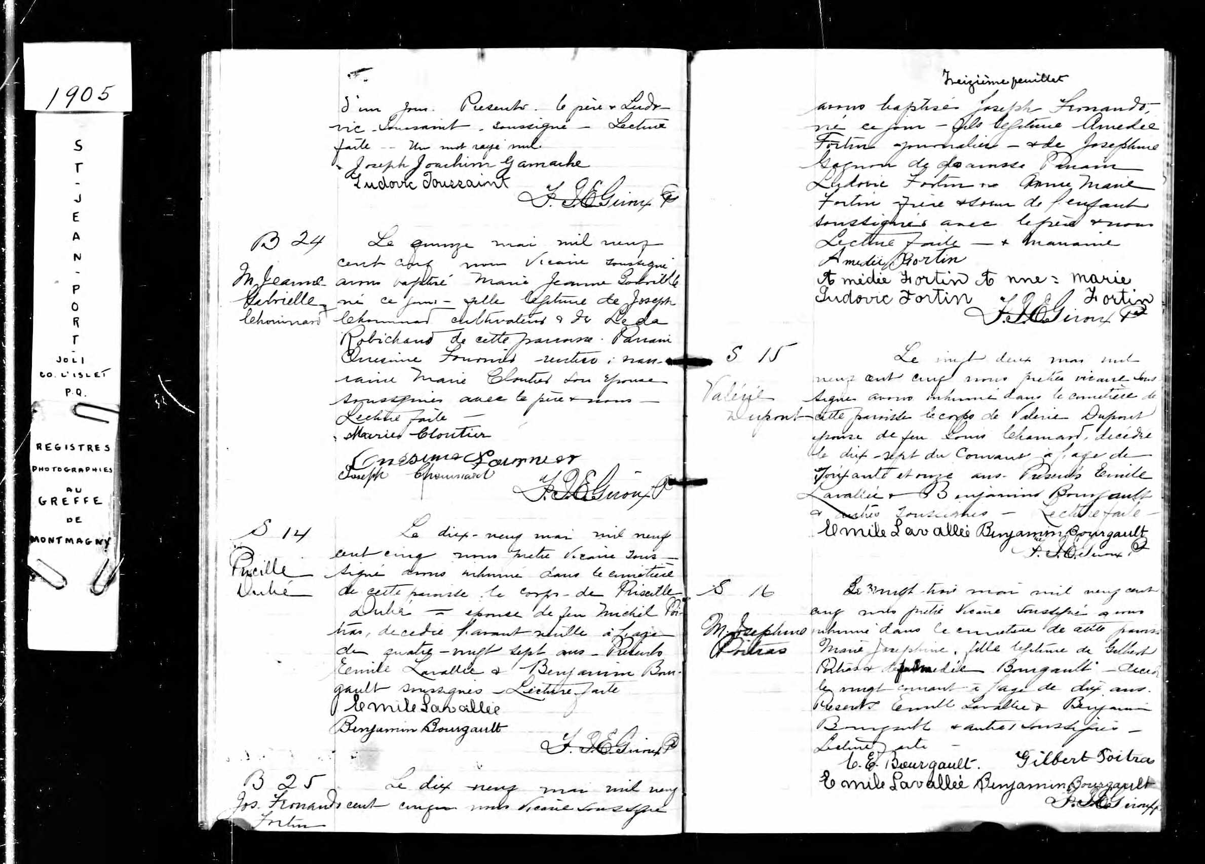 Acte de sépulture