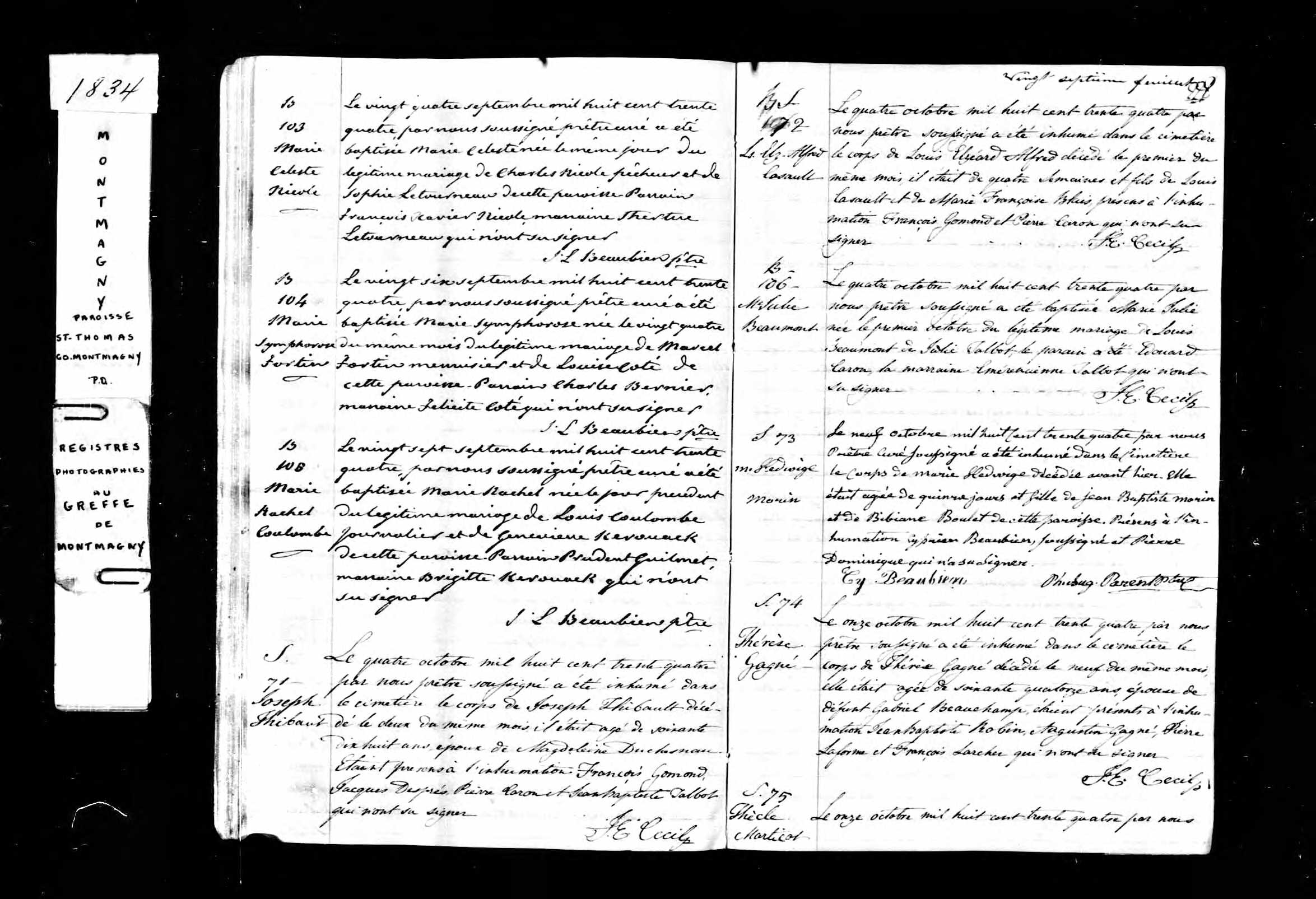 Acte de baptême Acte de baptême