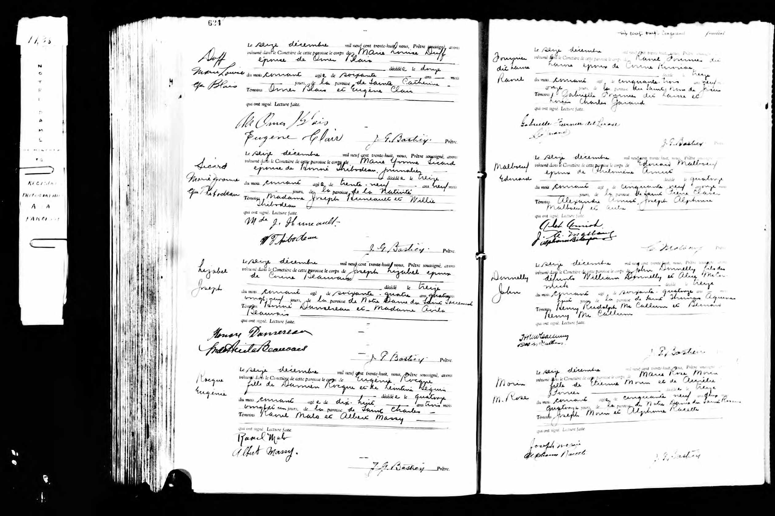 Acte de sépulture