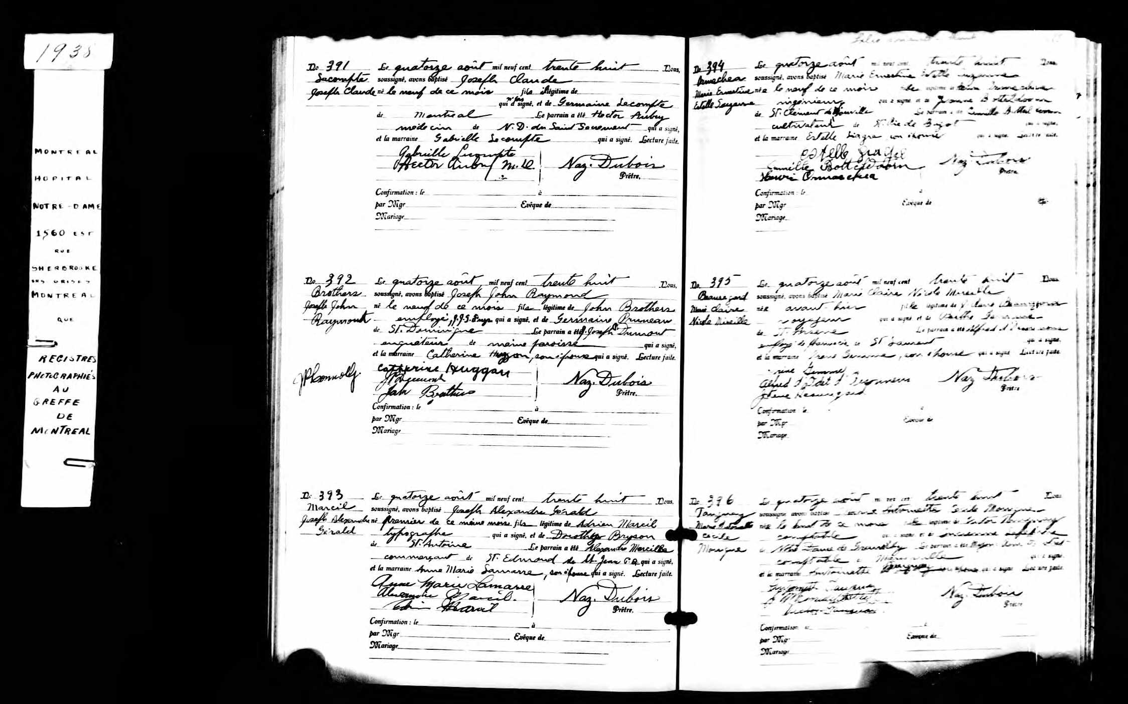 Acte de baptême Acte de baptême