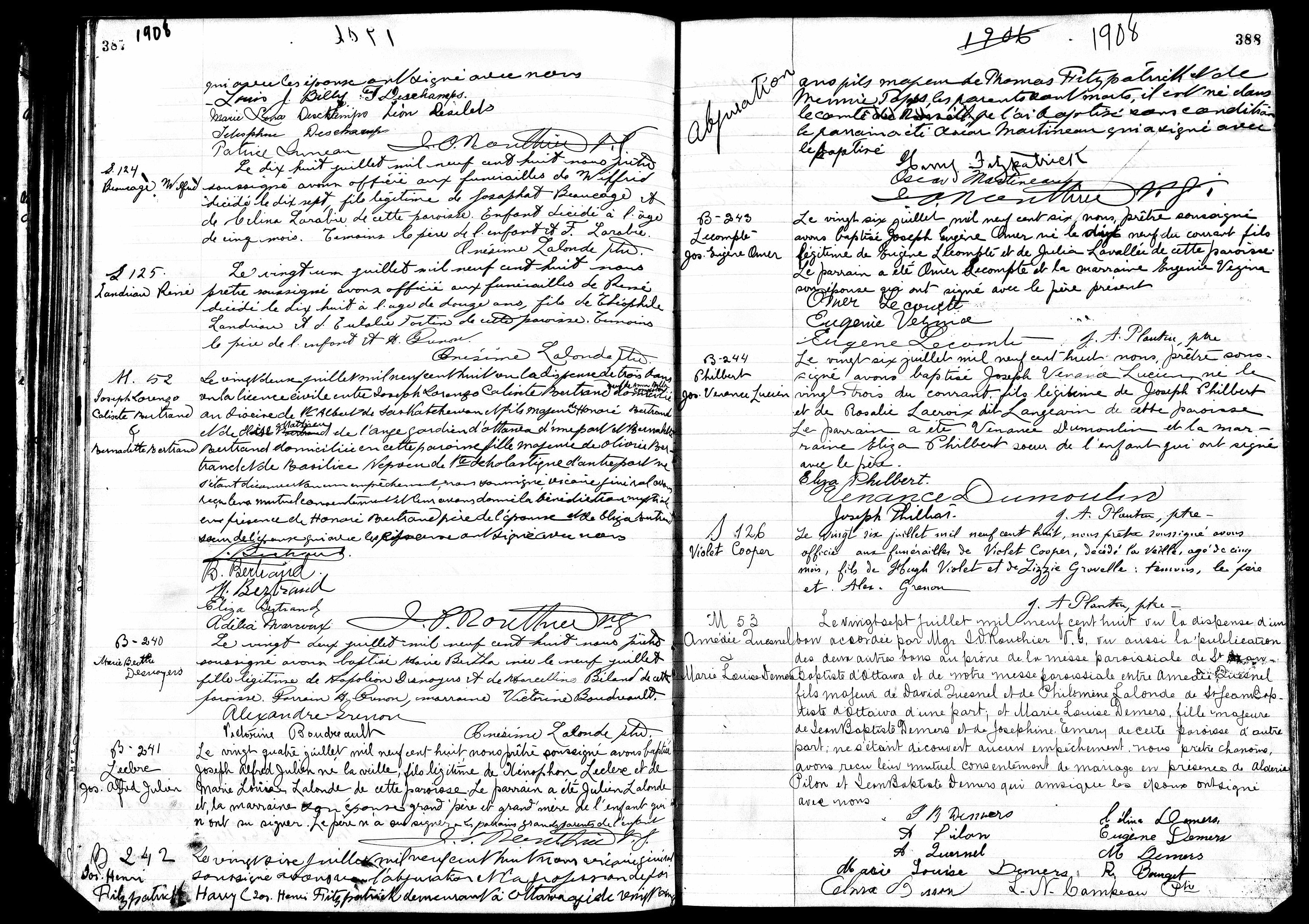 Acte de sépulture