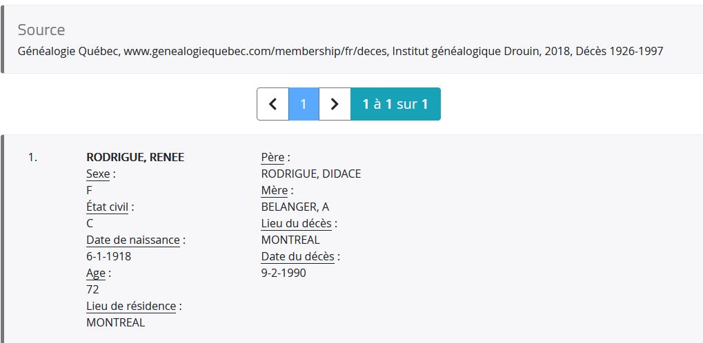 Mention du décès