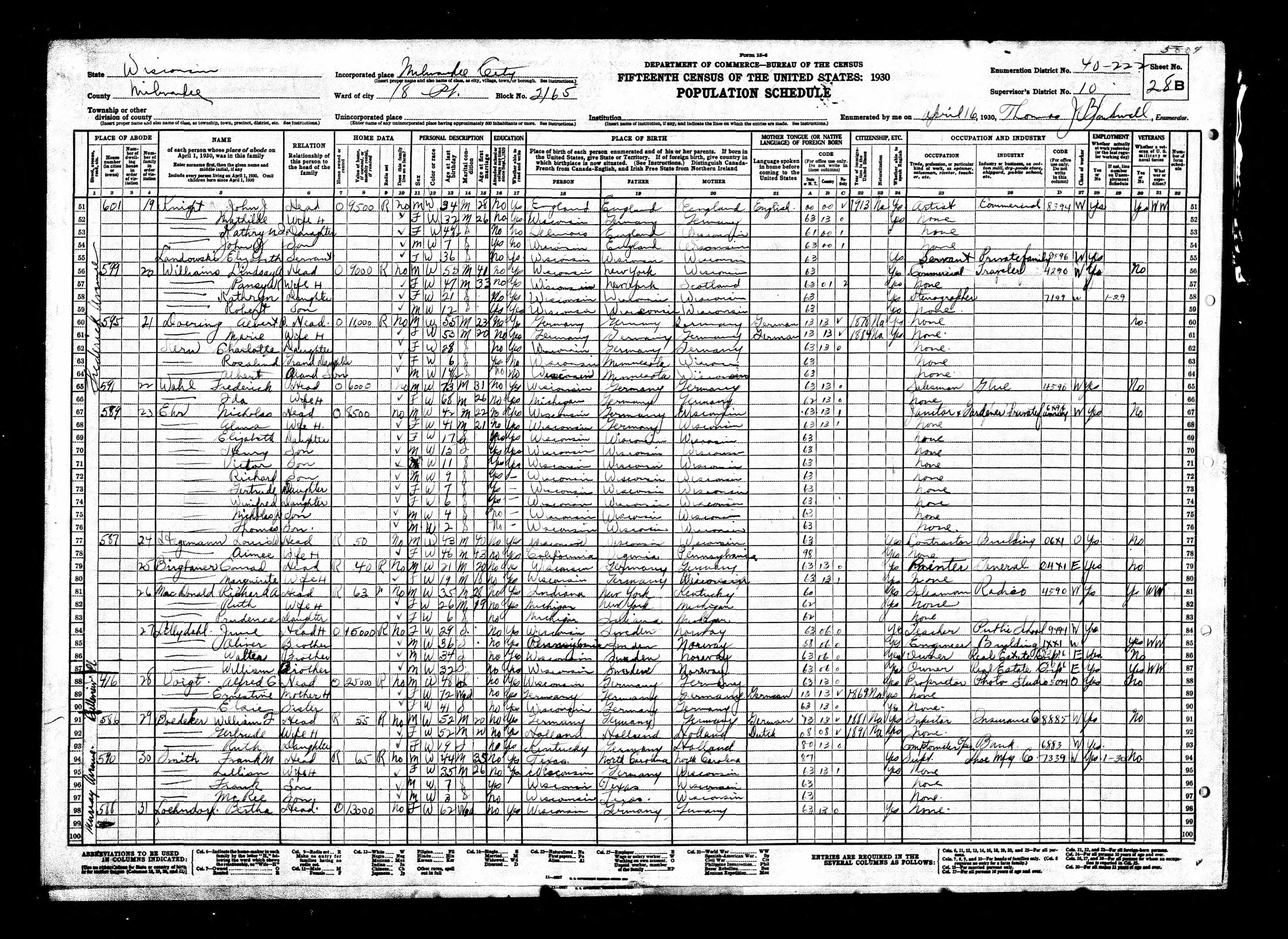 Recensement fédéral américain 1930