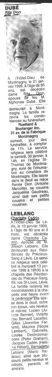 Nécrologie