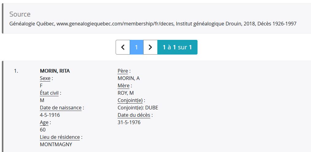 Mention du décès