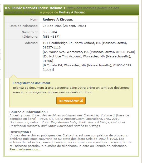 Mention de la date de naissance