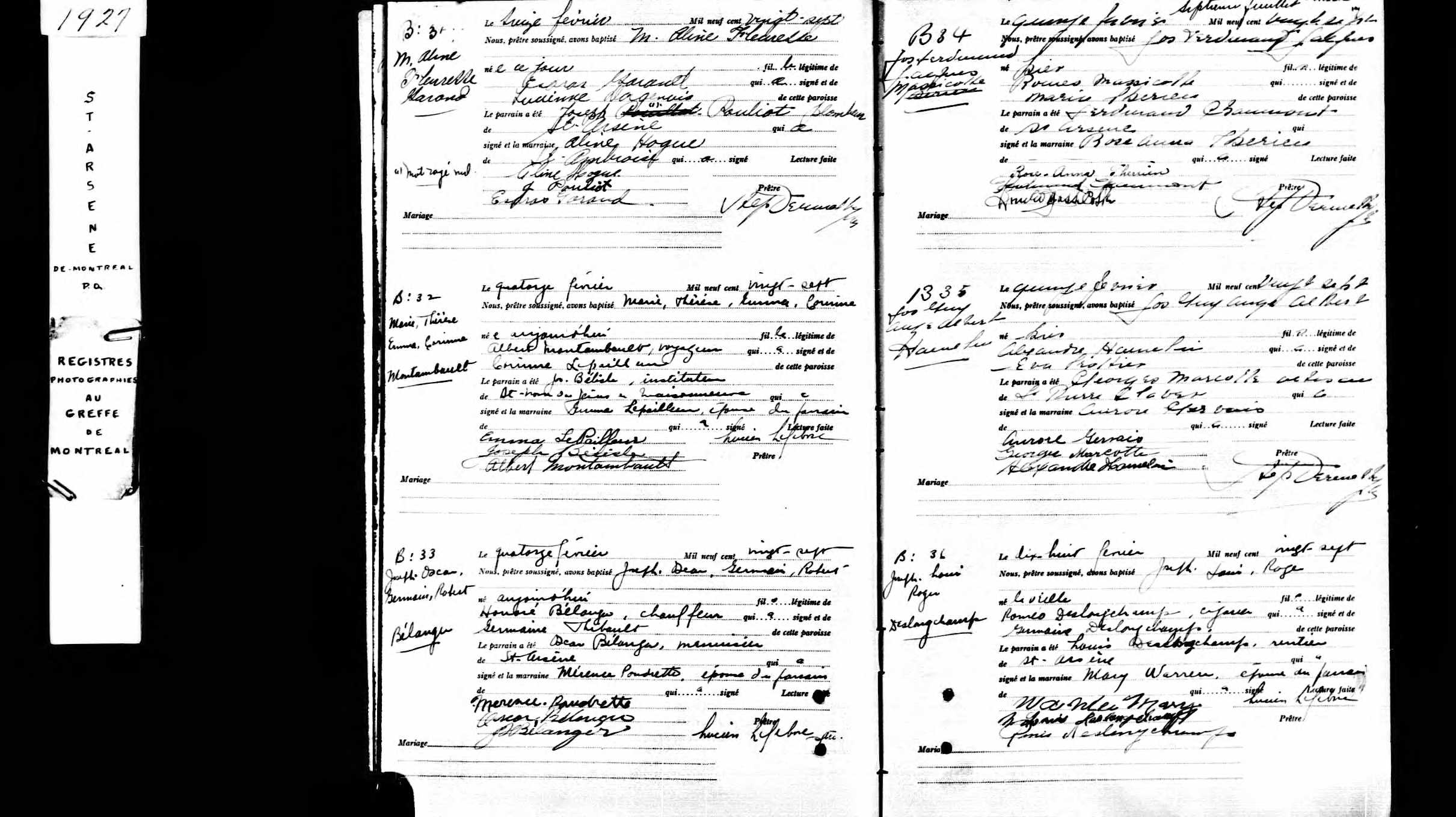 Acte de baptême Acte de baptême