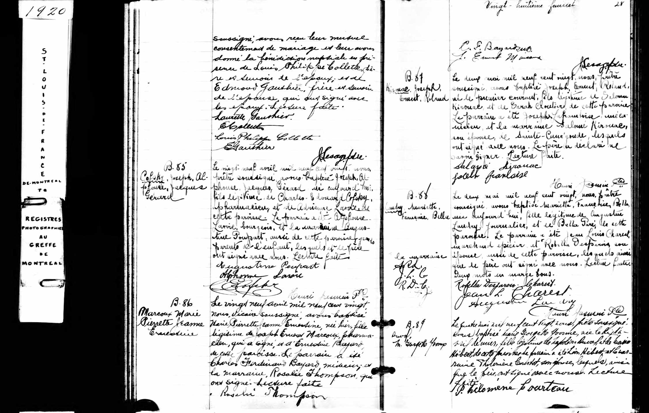 Acte de baptême Acte de baptême