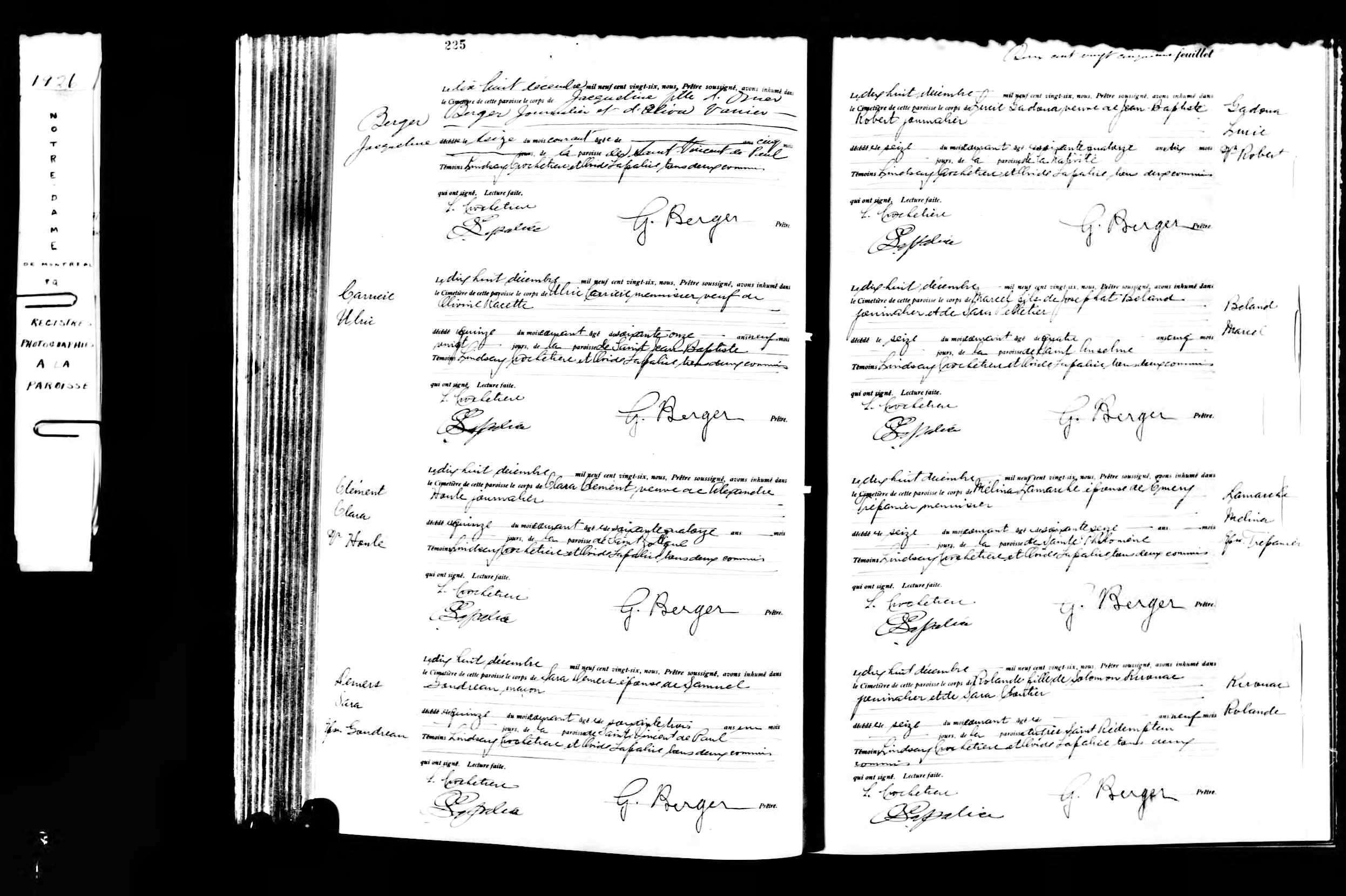 Acte de sépulture